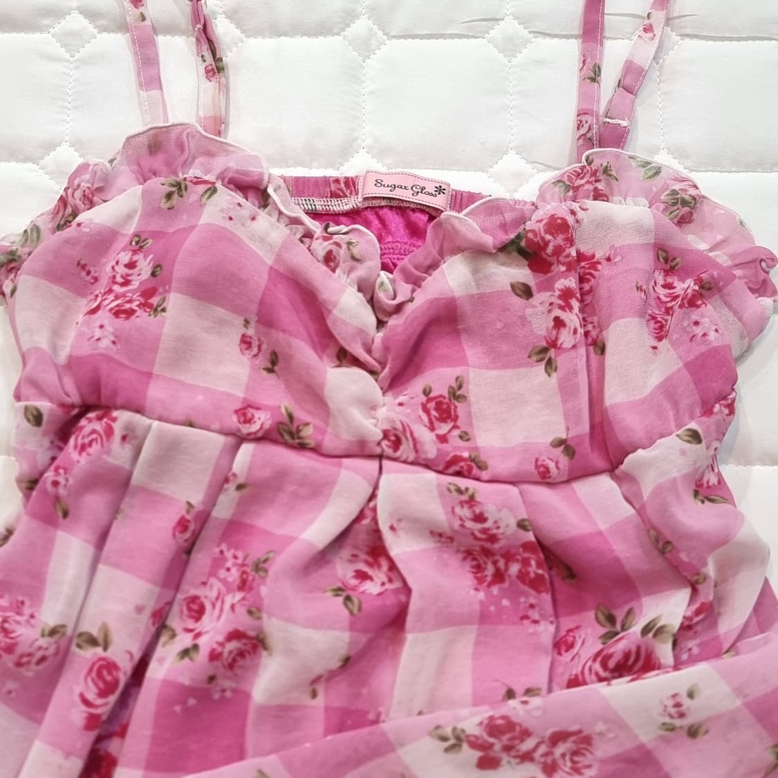 Sugar Gloss(슈가글로스) 마즈 로즈 체크원피스 상품이미지7