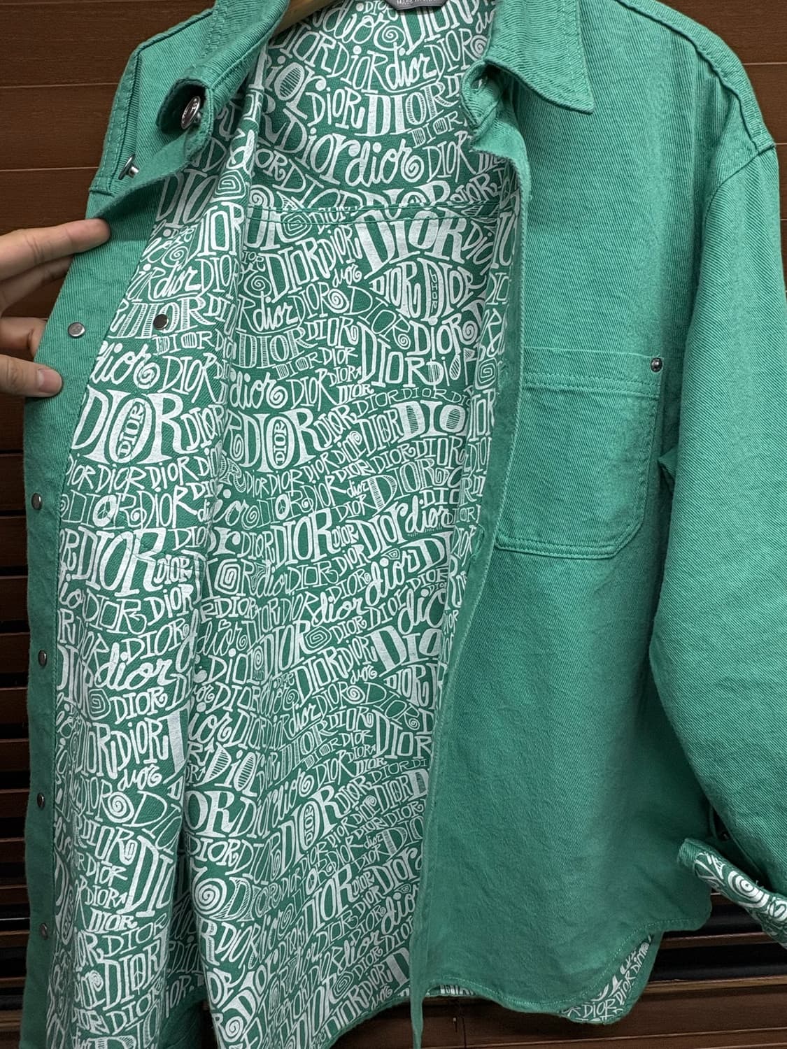 디올 x 숀스테이시 데님 워크셔츠 상품이미지8