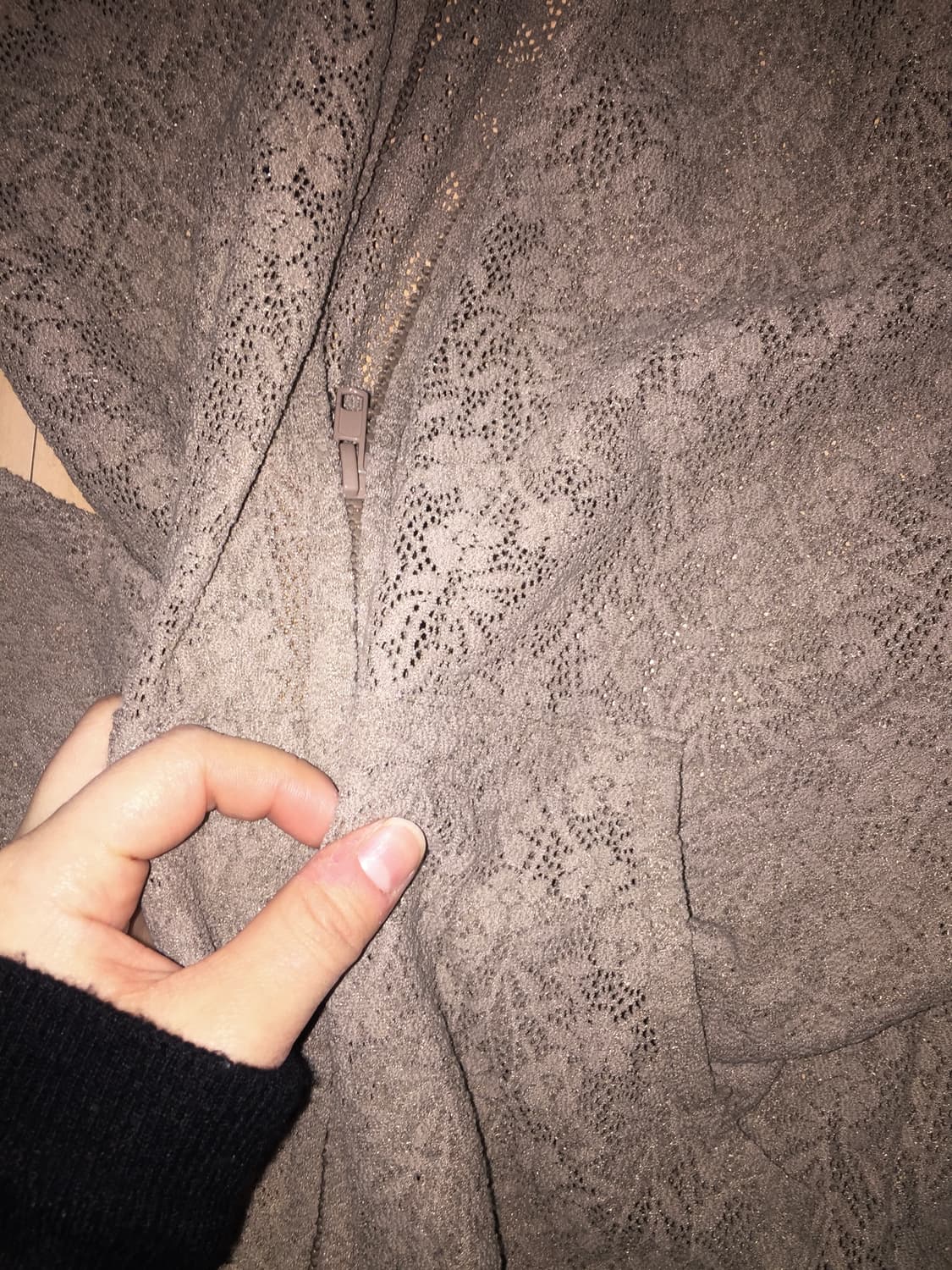 레이스 시스루 후드자켓 상품이미지1