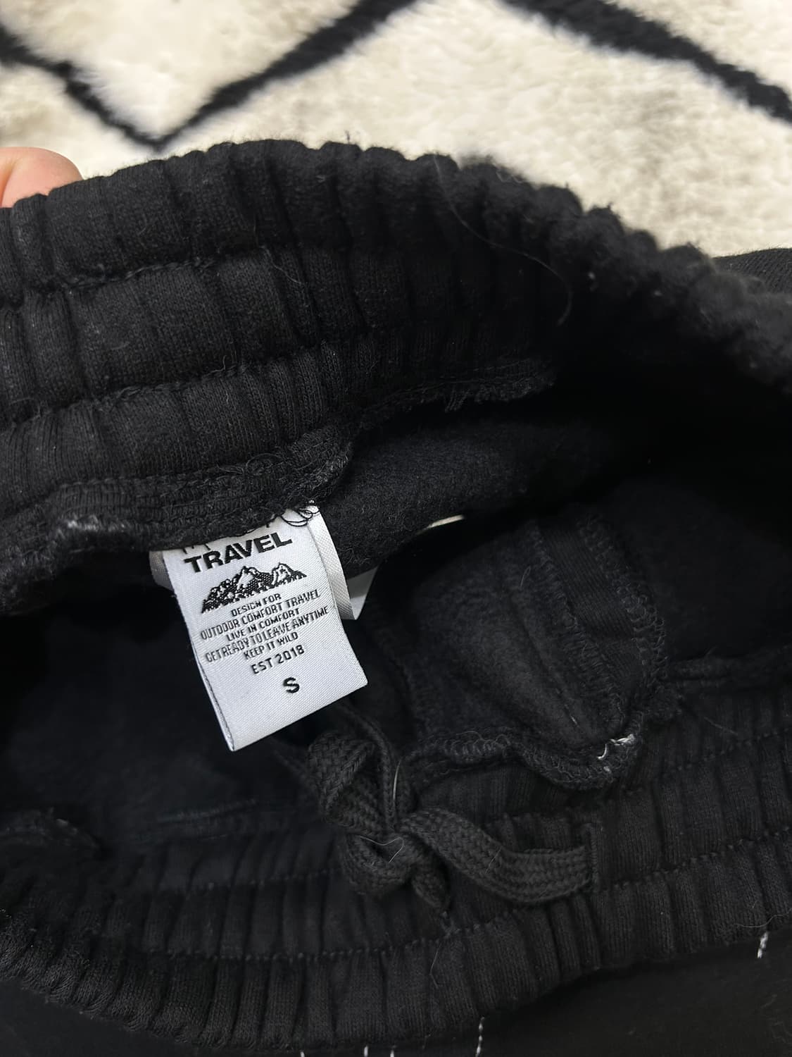 [S]트래블 스티치 트레이닝 팬츠/블랙 상품이미지5