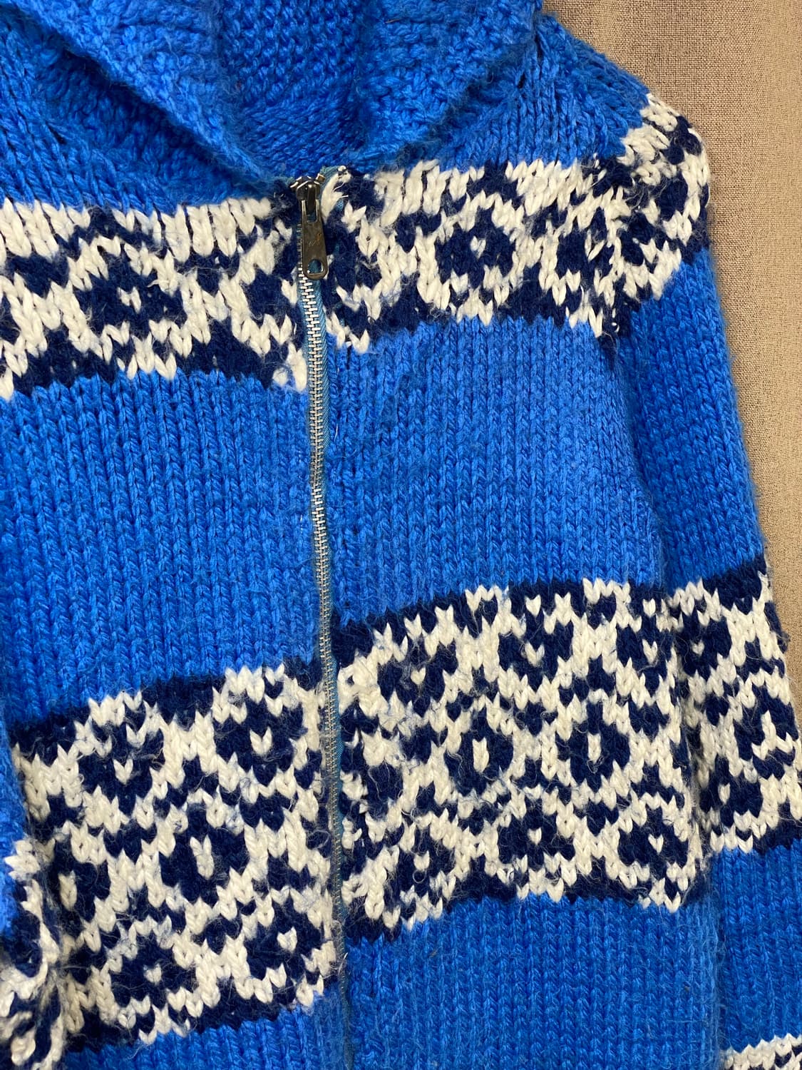 빈티지 코위찬 니트 집업 상품이미지3