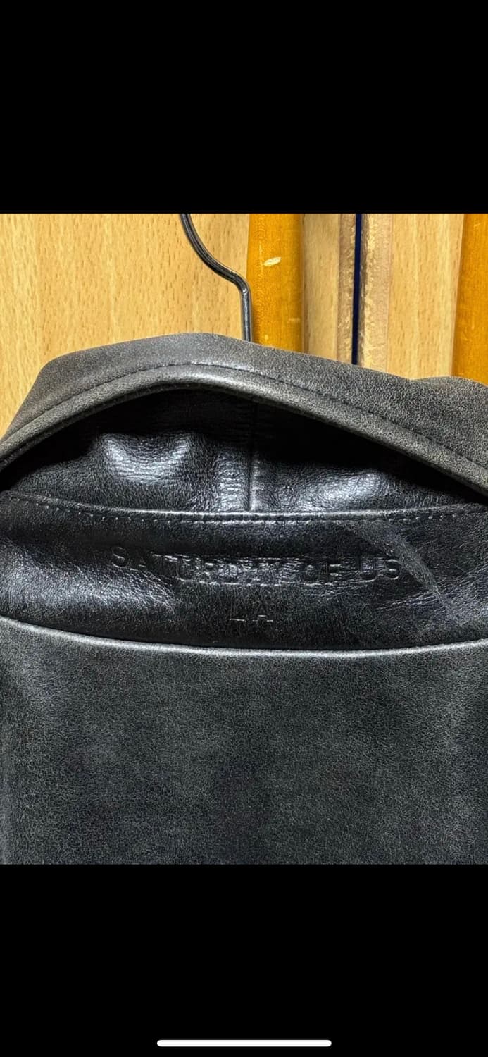 stu 오버핏 레더자켓 (M) 상품이미지5