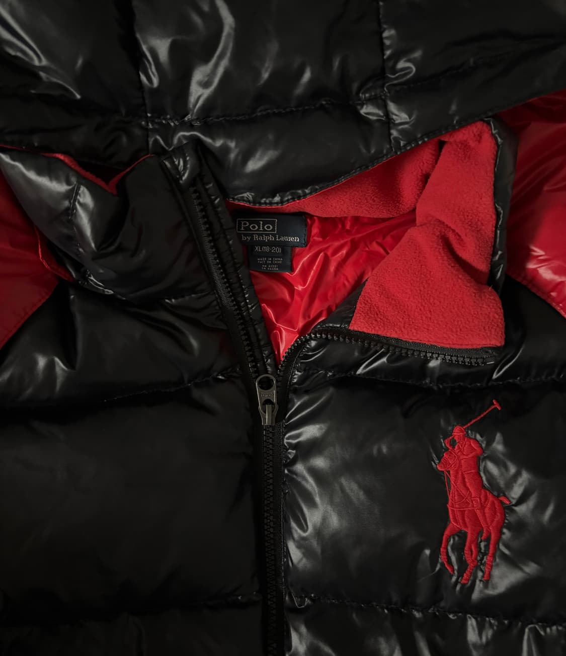 폴로 빅포니 유광 패딩 L 상품이미지3