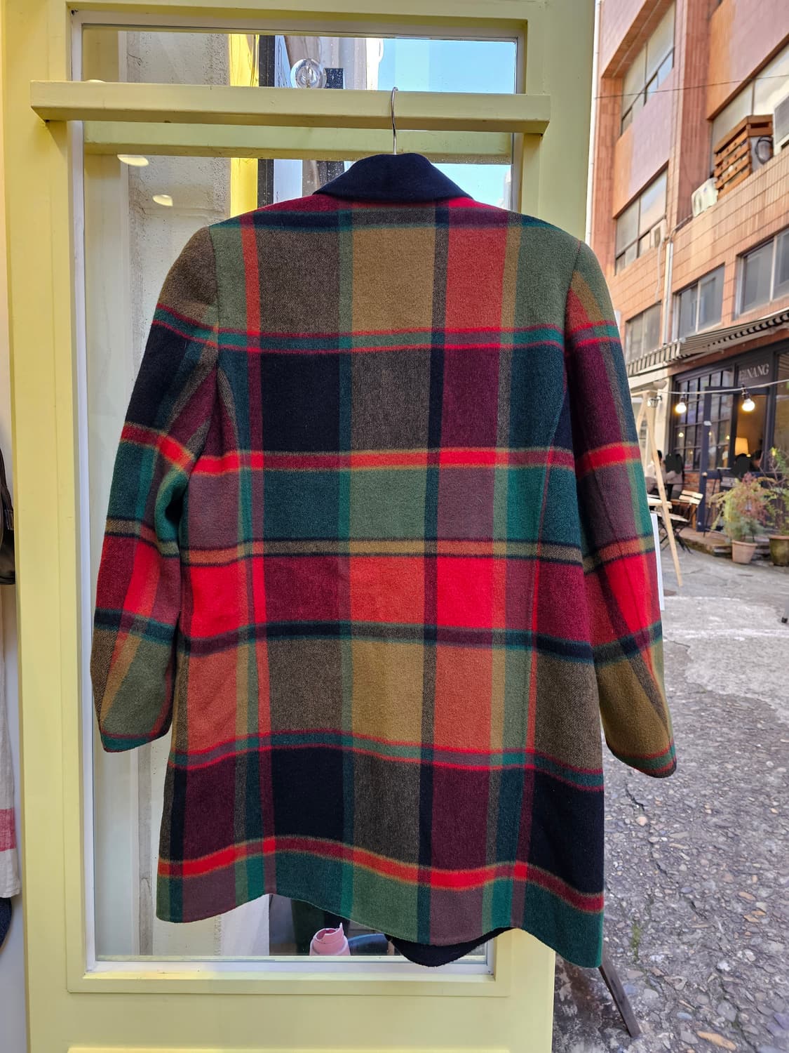 St.Almeida 핸드메이드 컬러믹스체크 램스울 반코트 상품이미지6