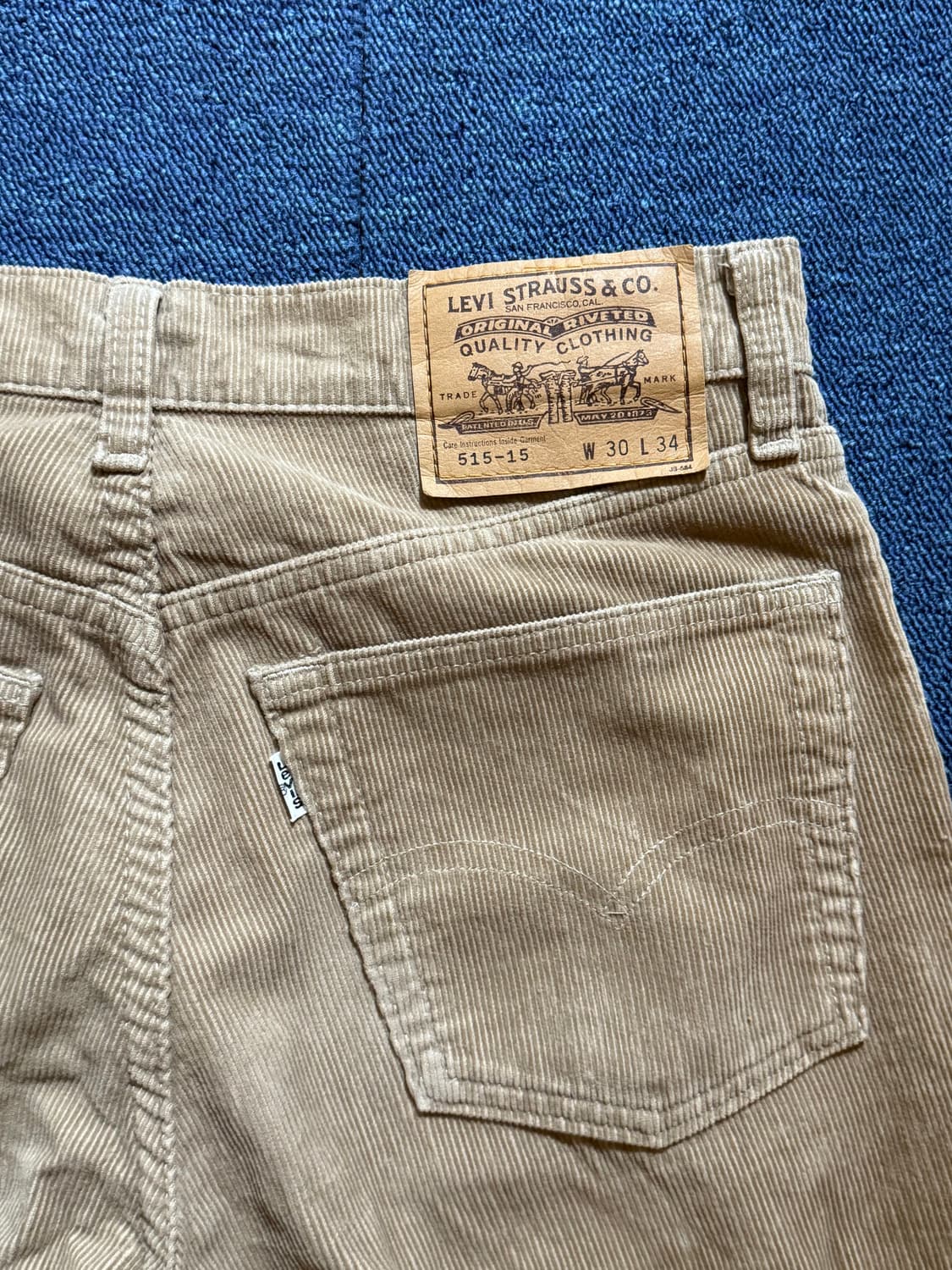 29inc 90's 리바이스 515 코듀로이 팬츠(일본)/베이지 코듀로이 상품이미지3
