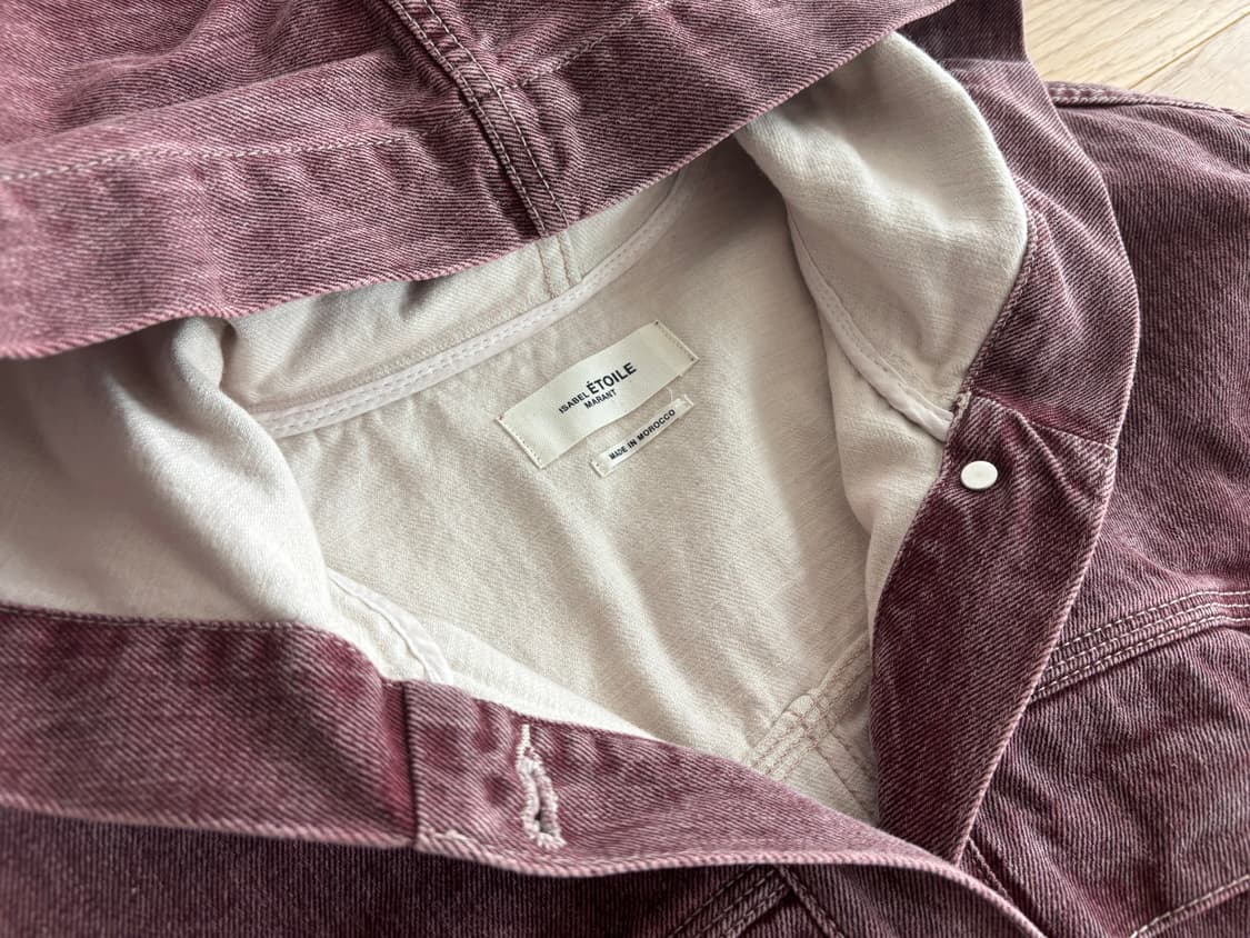 이자벨마랑 에뚜왈 버건디 데님 후드 자켓 36 상품이미지3