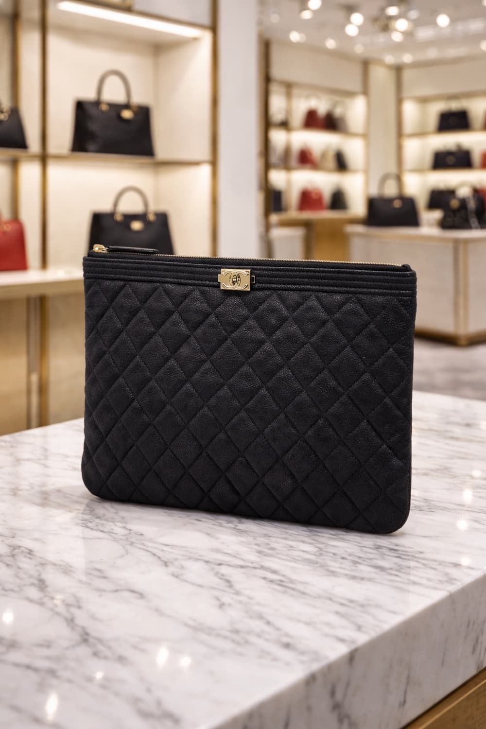 [S급] 샤넬 보이 클러치 뉴미디엄 판매합니다!!! 상품이미지1