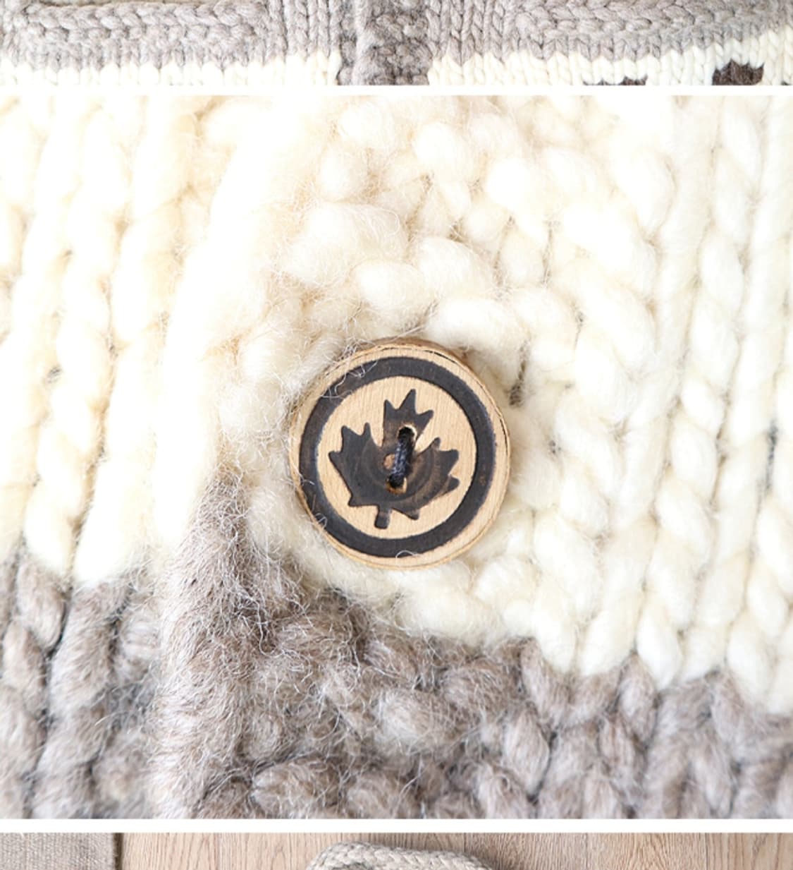 캐나다 핸드메이드 양모100% 인디언 코위찬 베스트 스웨터  상품이미지5