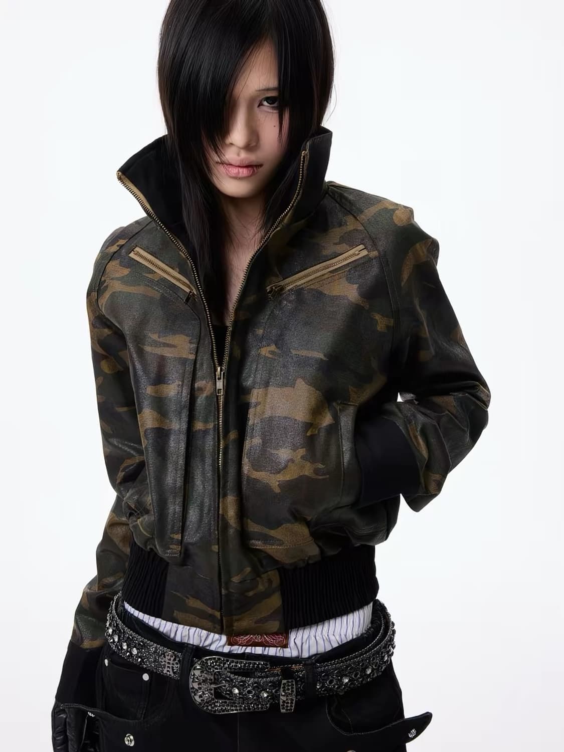 Lightinus Wax Camouflage crop jacket 상품이미지2