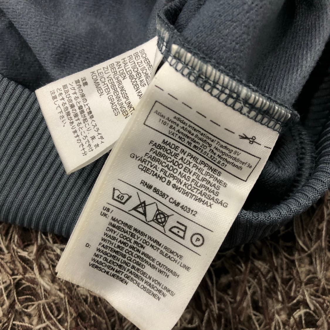 S 아디다스 파이어버드 그레이 블루 져지 트랙 자켓 상품이미지5