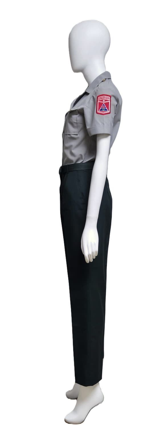 육군 구형 부사관학교 여군용 하계 정복 전투복 반팔 셔츠 셋트 (M) 상품이미지2