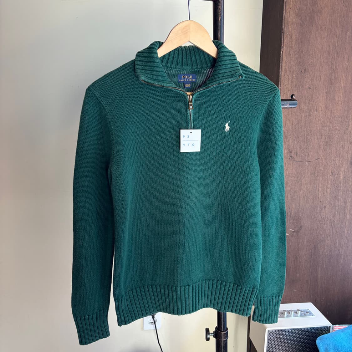 16118 - 폴로 랄프로렌 그린 반집업 니트 상품이미지2