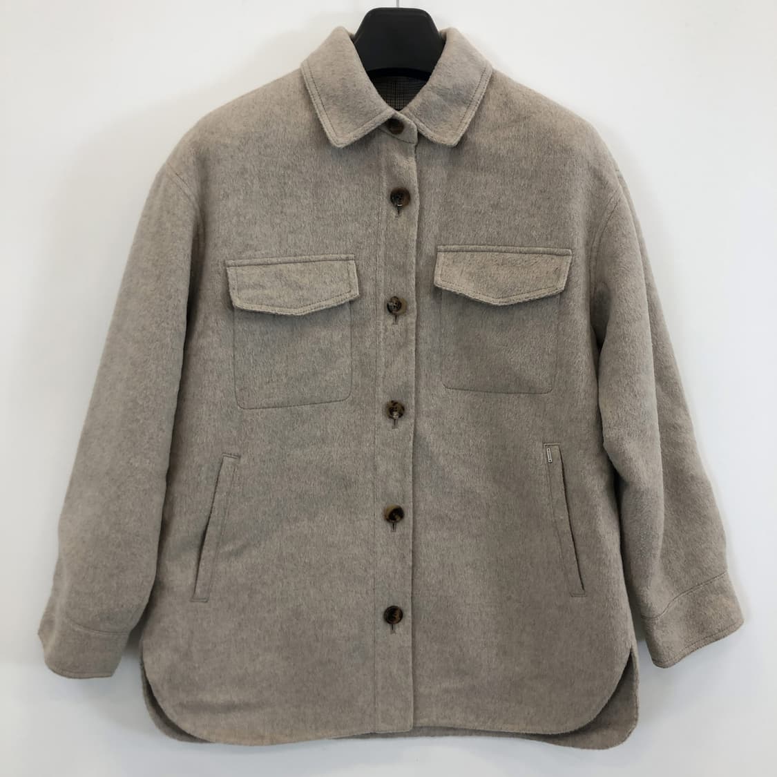 헤지스레이디스 캐시미어 울 혼방 셔츠코트 90-165  상품이미지1