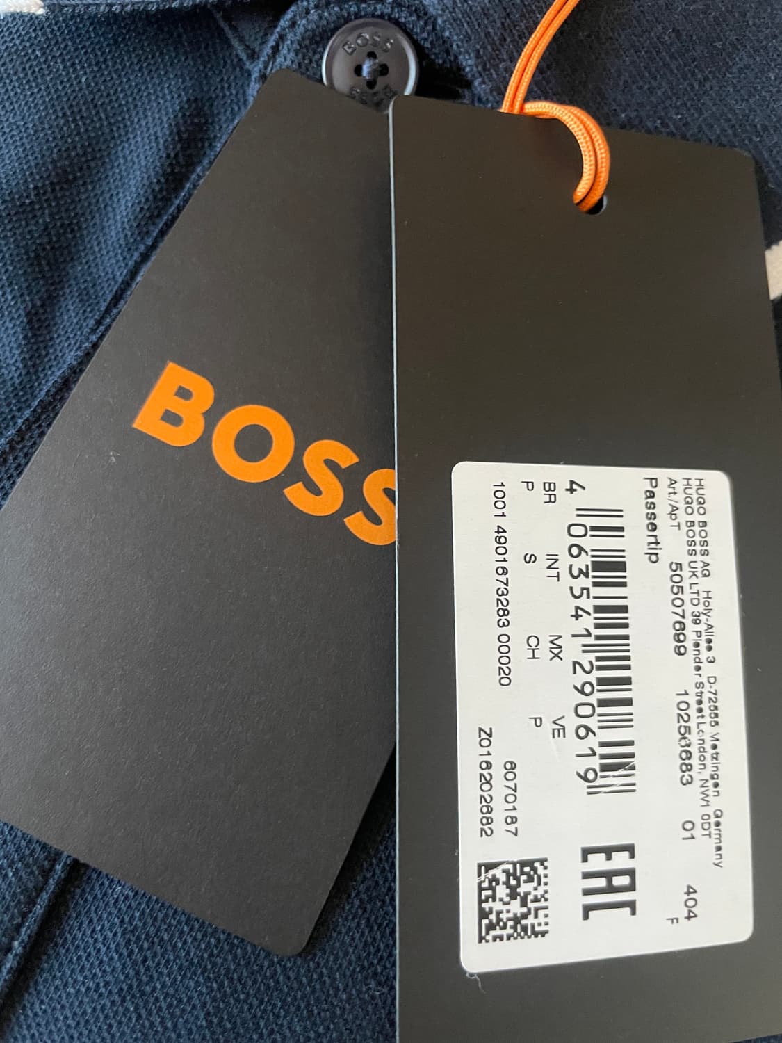 [택O새제품] BOSS 휴고보스 네이비 폴로티 새상품 상품이미지9