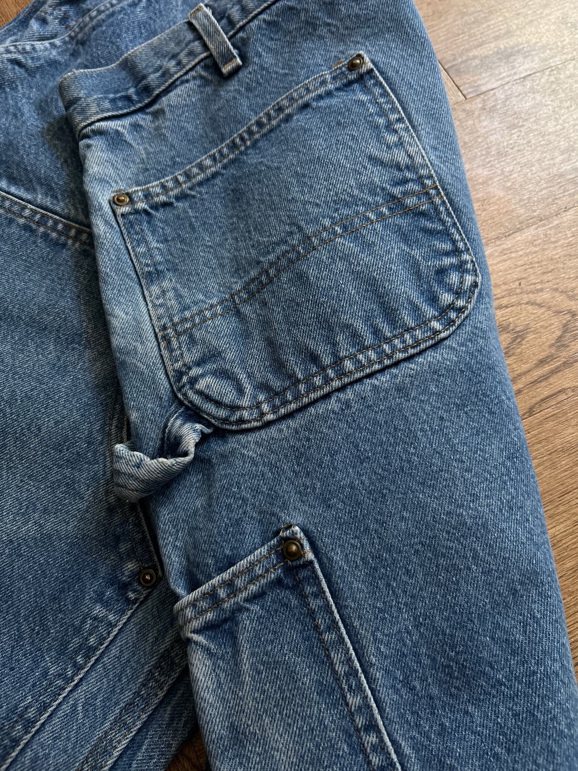 [38]칼하트 Made in USA 유니온메이드 더블니 데님 팬츠 상품이미지6