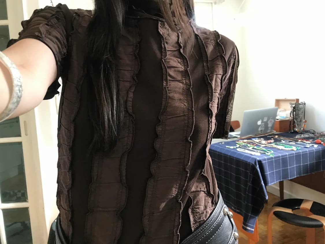 vintage brown mash top  상품이미지3