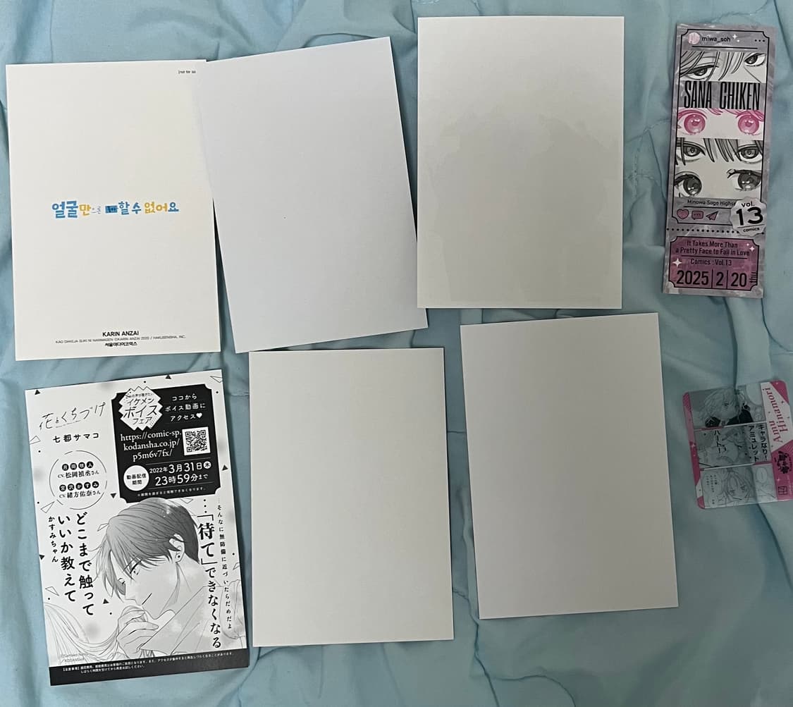 애니엽서6장,책갈피1장,캐릭캐릭체인지 포카1장 세트 상품이미지3