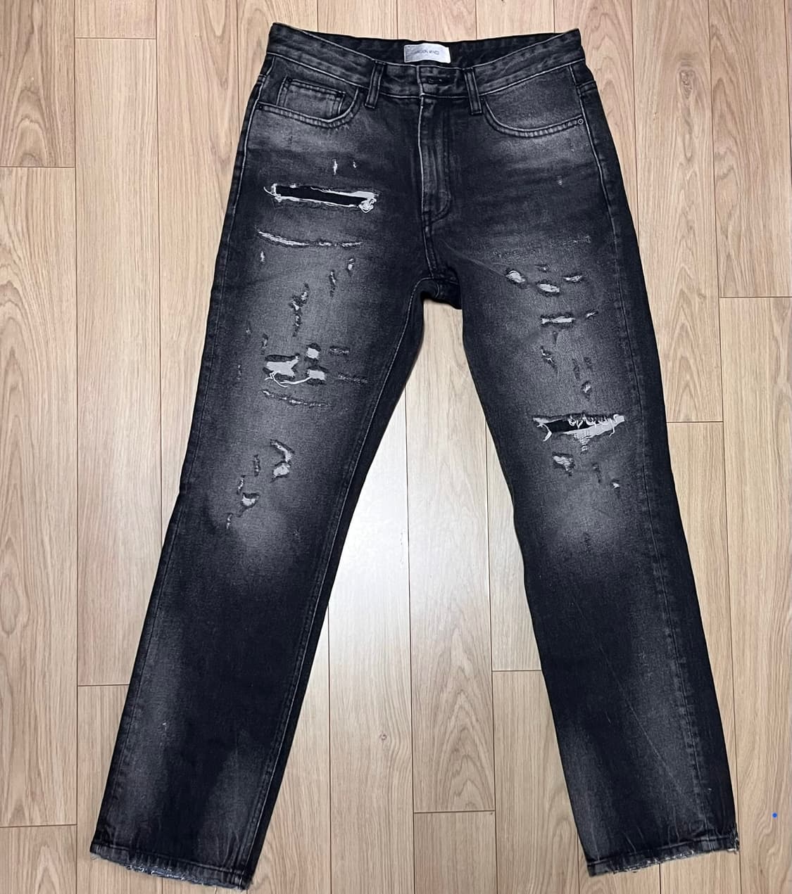 메종미네드 블랙 데미지 데님 30 상품이미지1