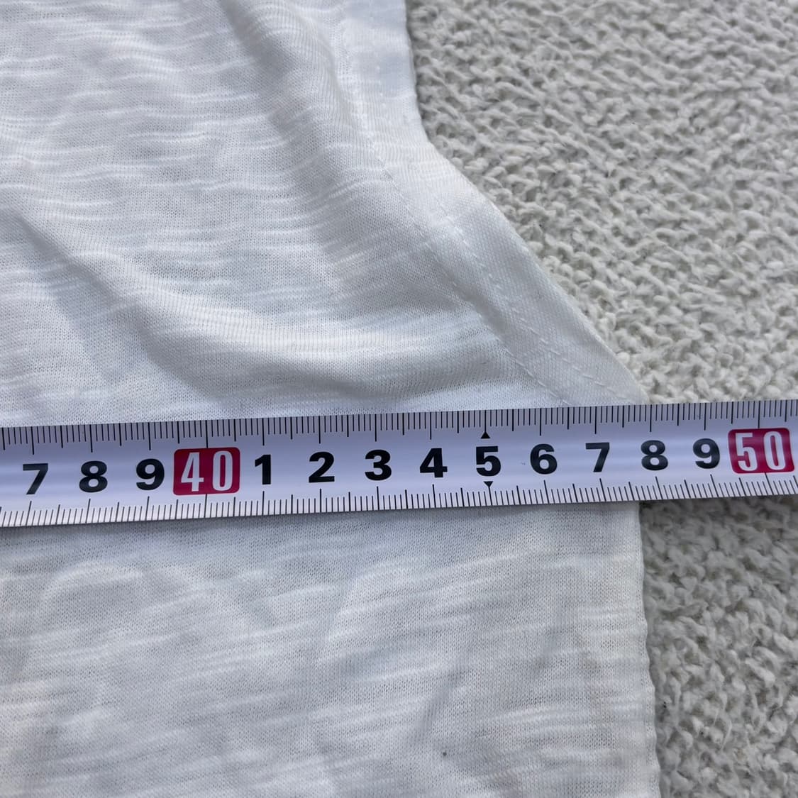 실측확인 빈티지 린넨 민소매 티셔츠 0415E 상품이미지5