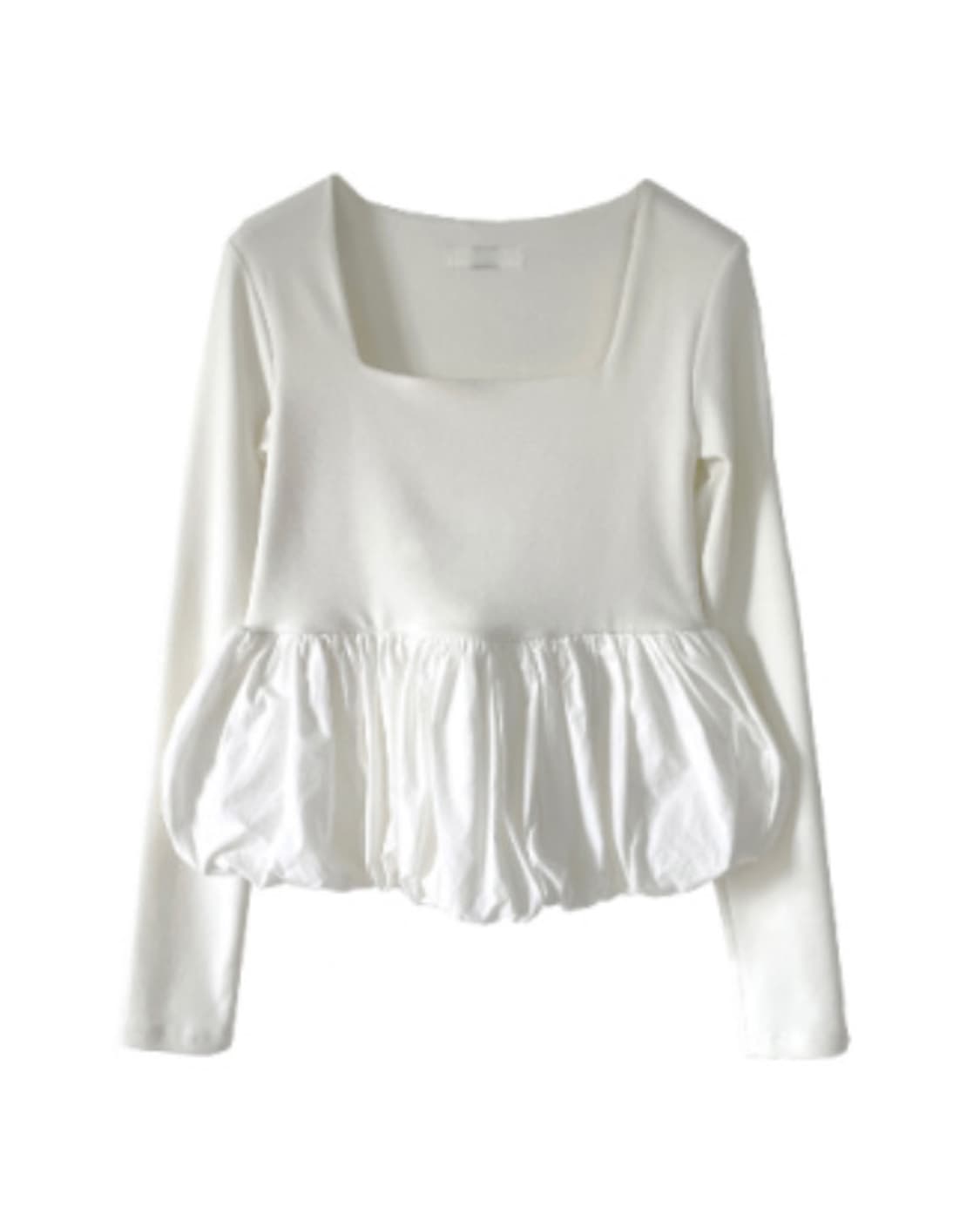 Balloon square neck T 상품이미지1