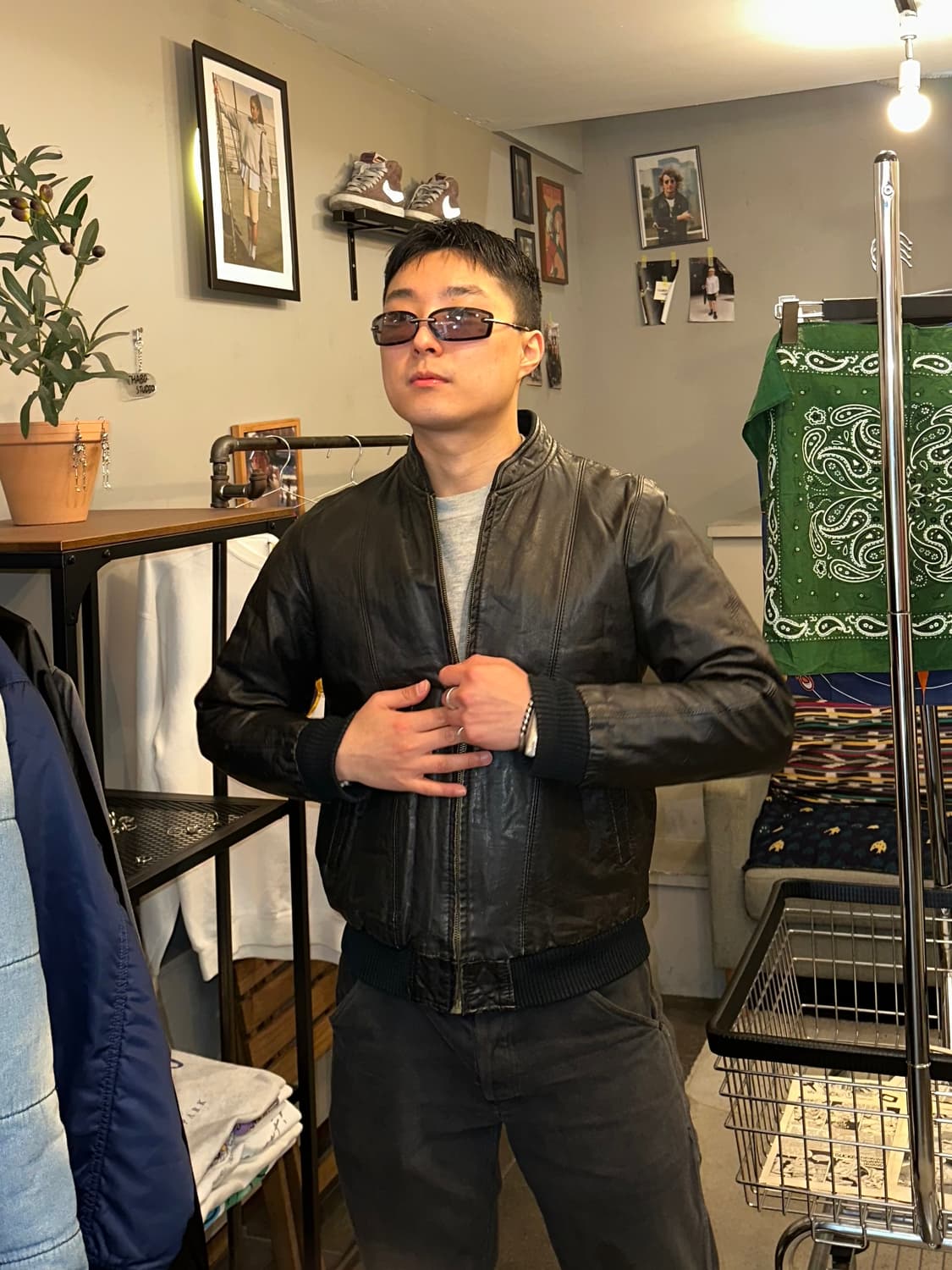 90’s Japanese shell-leather jacket 상품이미지1