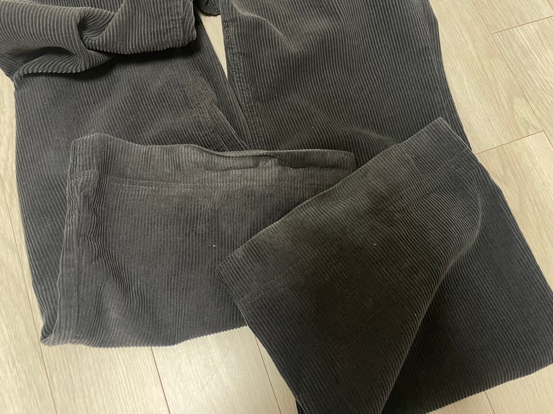 미레코 코듀로이 플라워패턴 팬츠 차콜3 상품이미지4