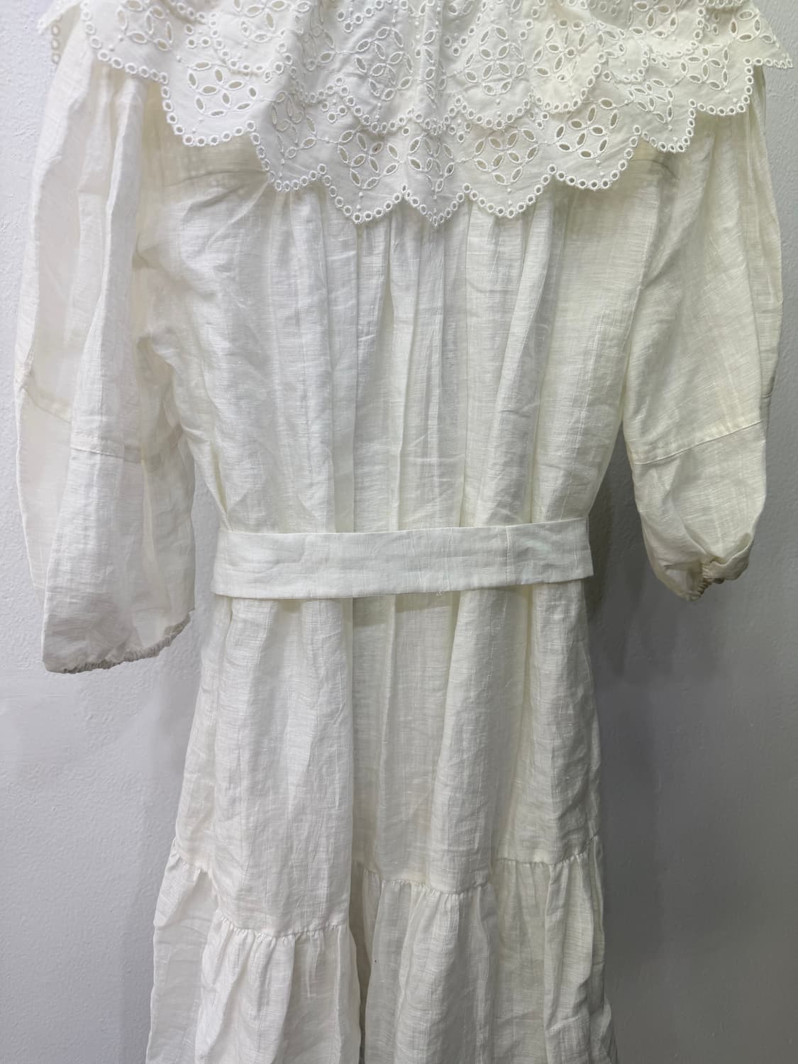 정품) 산드로 펀칭 레이스 롱 원피스 36 상품이미지4