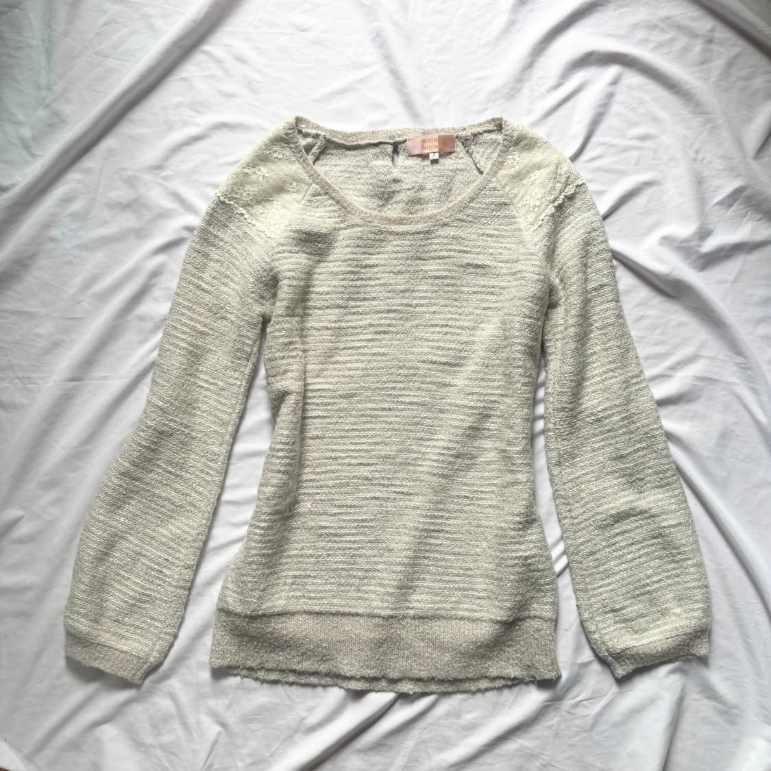 빈티지 미니멈미니멈 진주 레이스 갸루 니트 상품이미지1