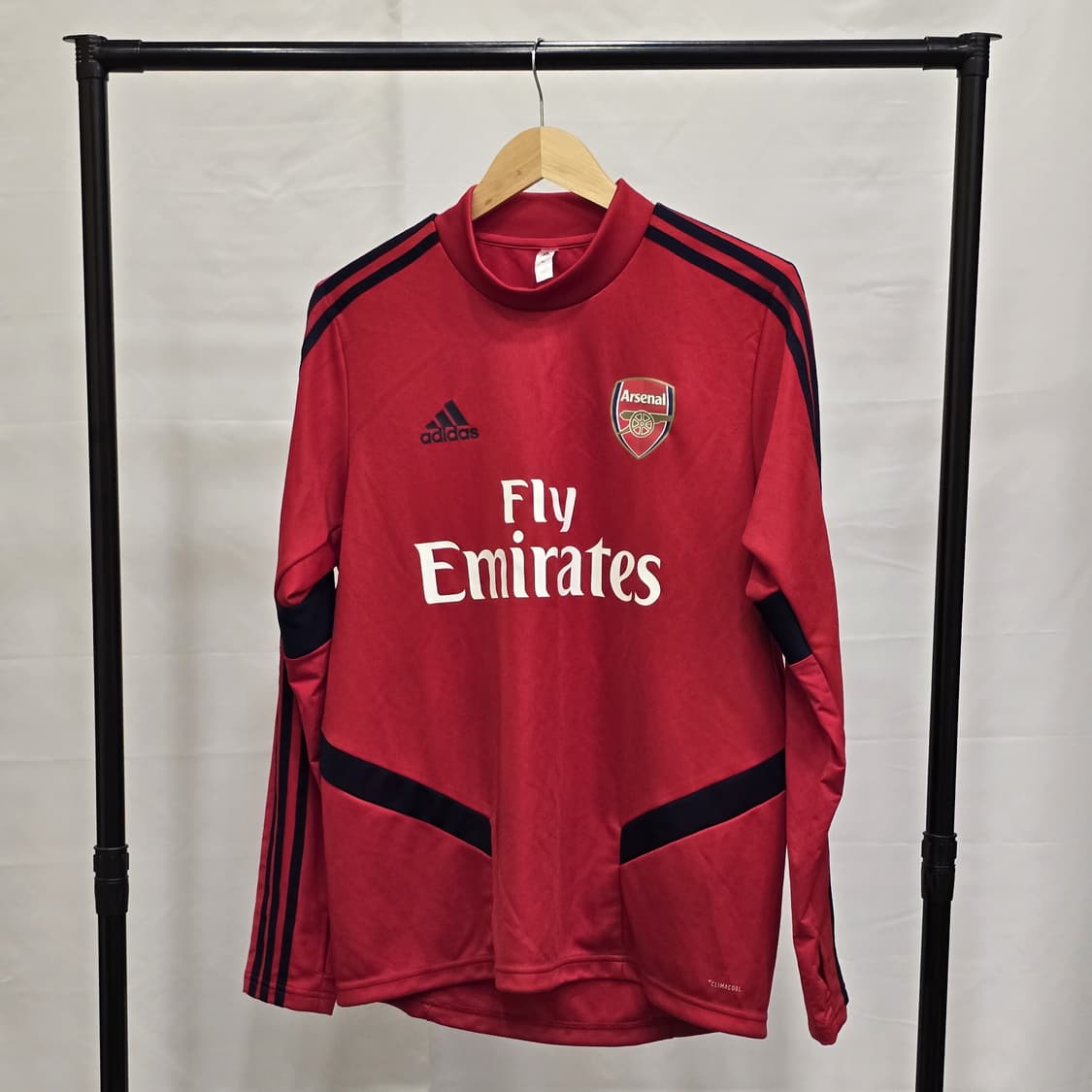아스날 2019시즌 아디다스 트레이닝 탑 슬리브 긴팔 XL 레드 긴팔 상품이미지1