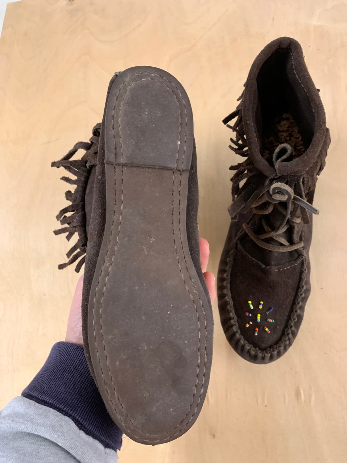 VTG suede fringe boots 빈티지 스웨이드 프린지부츠 상품이미지5