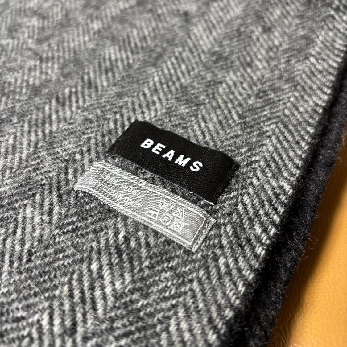 Beams 빔즈 하운드투스 그레이 머플러 목도리 (Gray) 상품이미지2