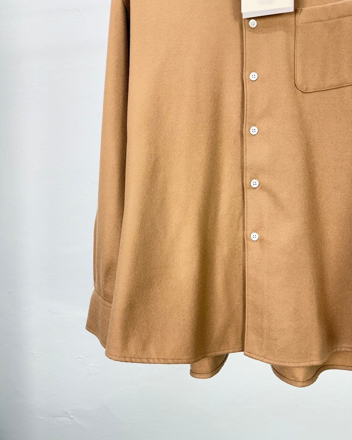 아워레가시 버로우드 카멜 오버 울 셔츠 상품이미지4