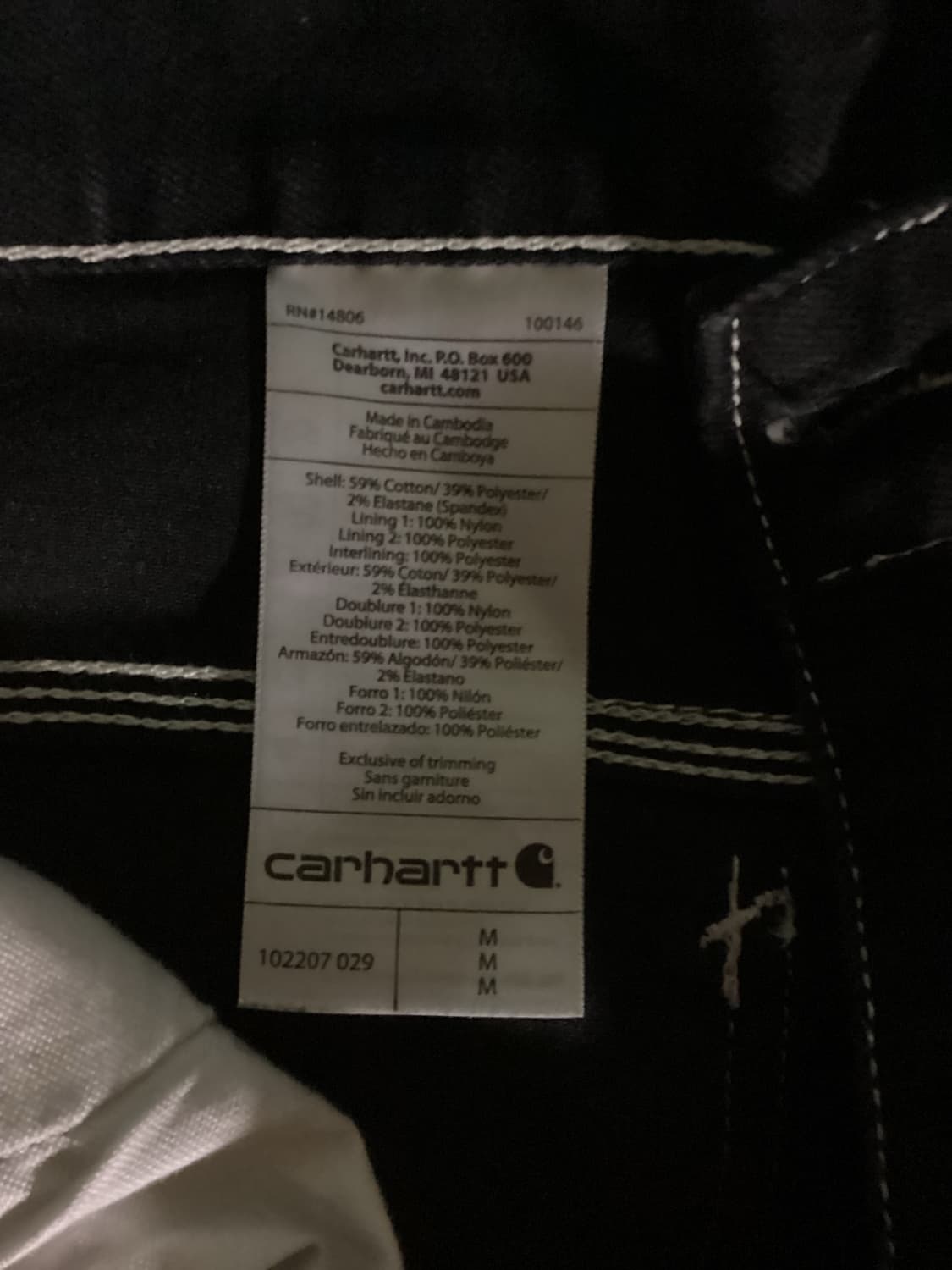 칼하트 데님 하프 팬츠 상품이미지3