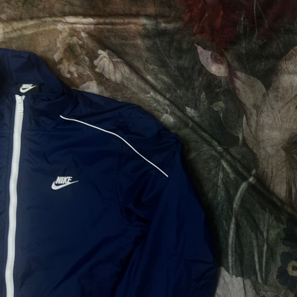 나이키 빈티지 화이트 사이드라인 네이비바람막이 M 상품이미지2