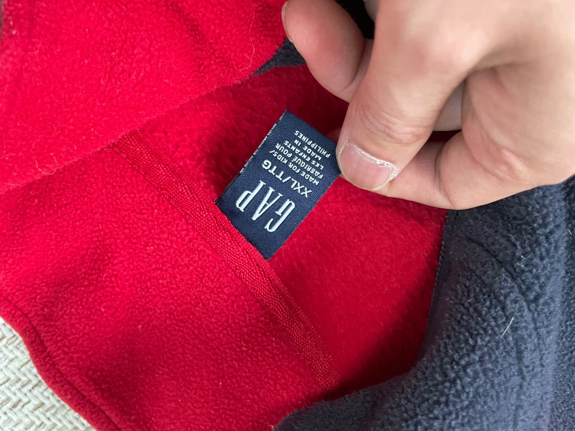 00s 올드갭 배색 플리스 하프집업 상품이미지5