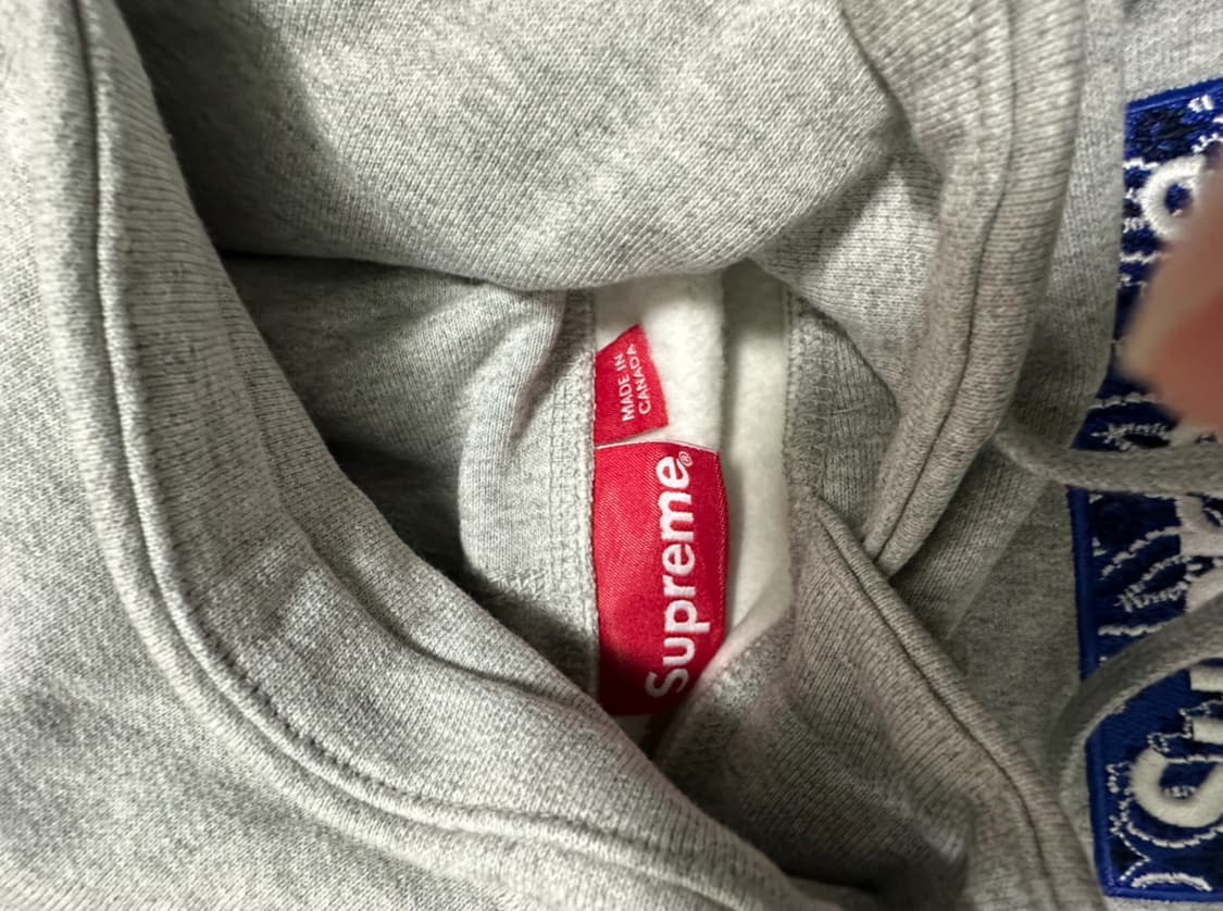 [L]슈프림 반다나 후드 그레이 상품이미지2
