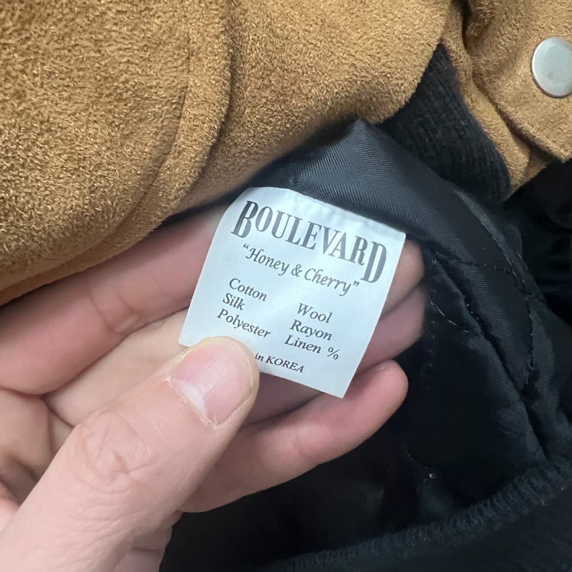 Boule Vard 스웨이드 퀼팅 블루종 자켓 FREE 상품이미지4