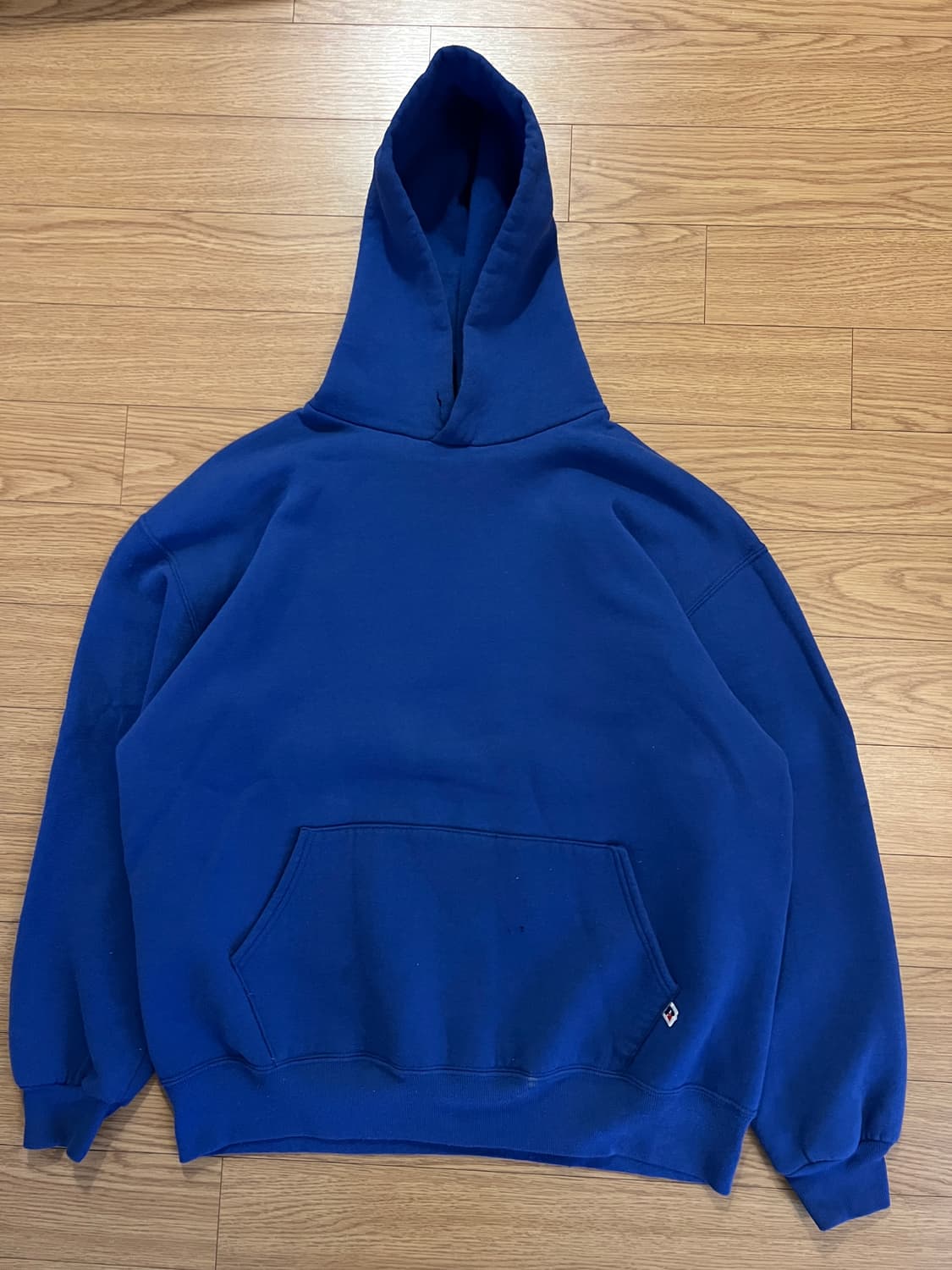 90s USA 러셀 빈티지 후드 블루 XXL 상품이미지2