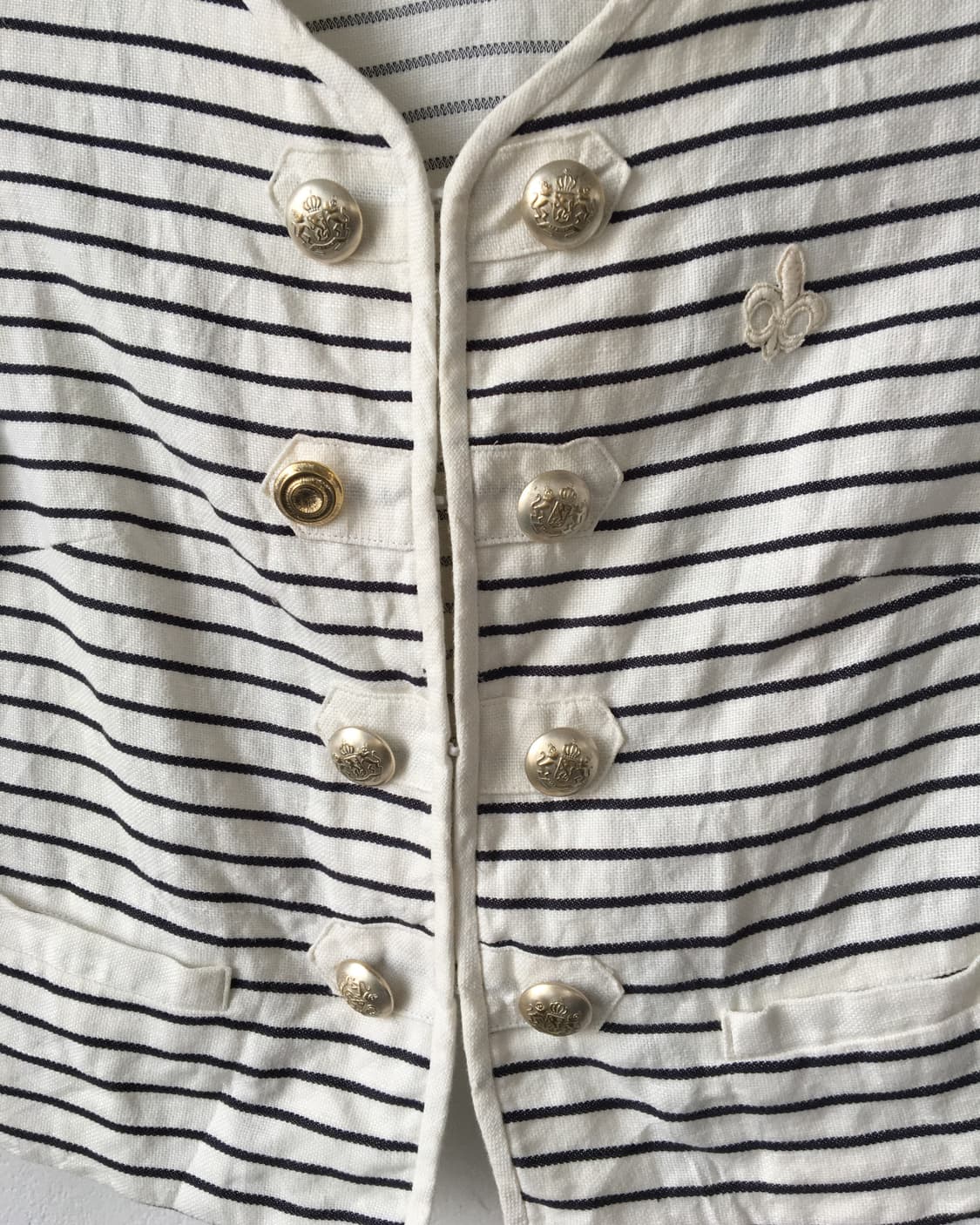 Stripe pattern double button jacket 상품이미지5