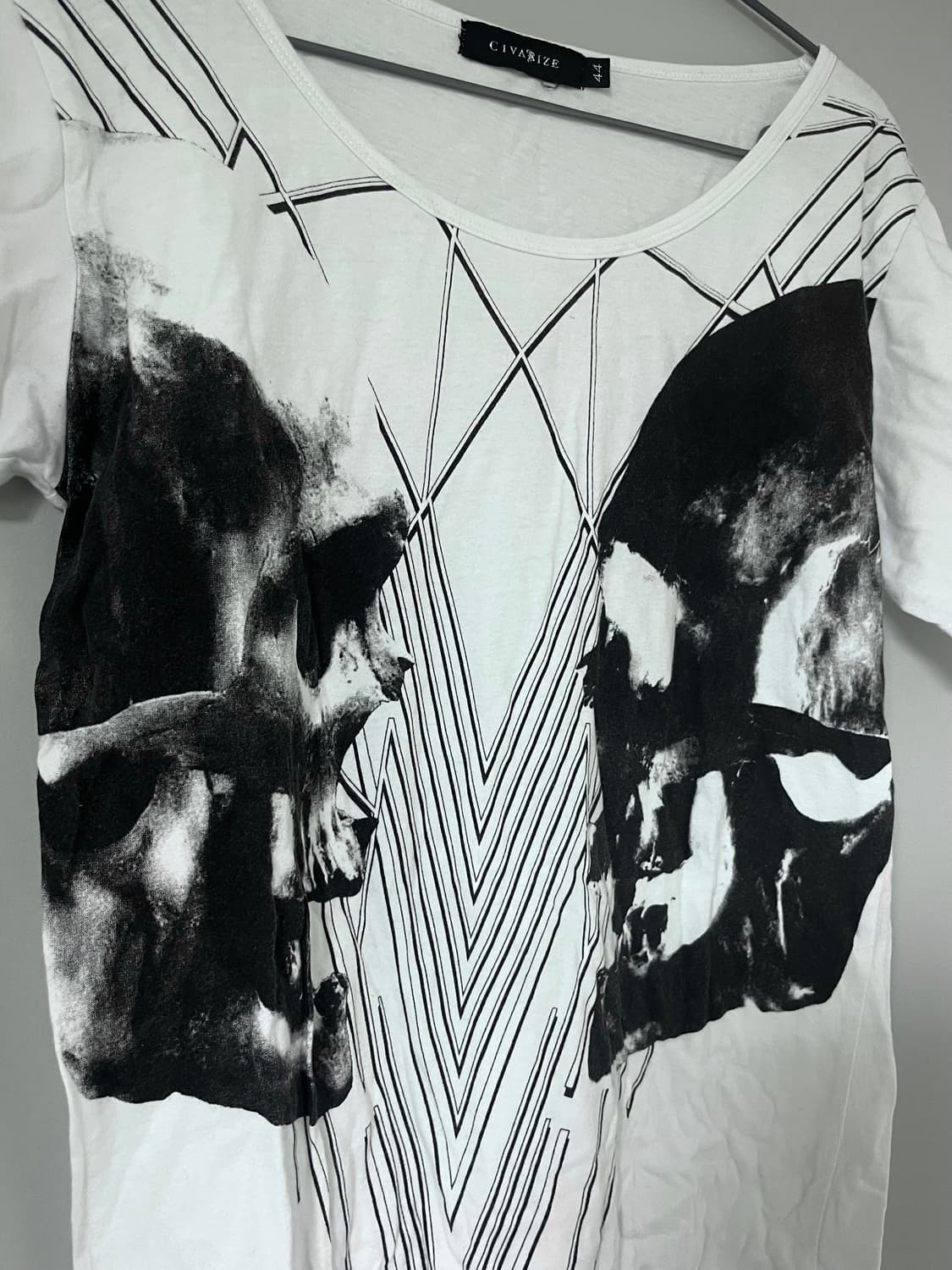 펑크 갸루 고딕 해골 y2k 반팔 고스 그런지 상품이미지2