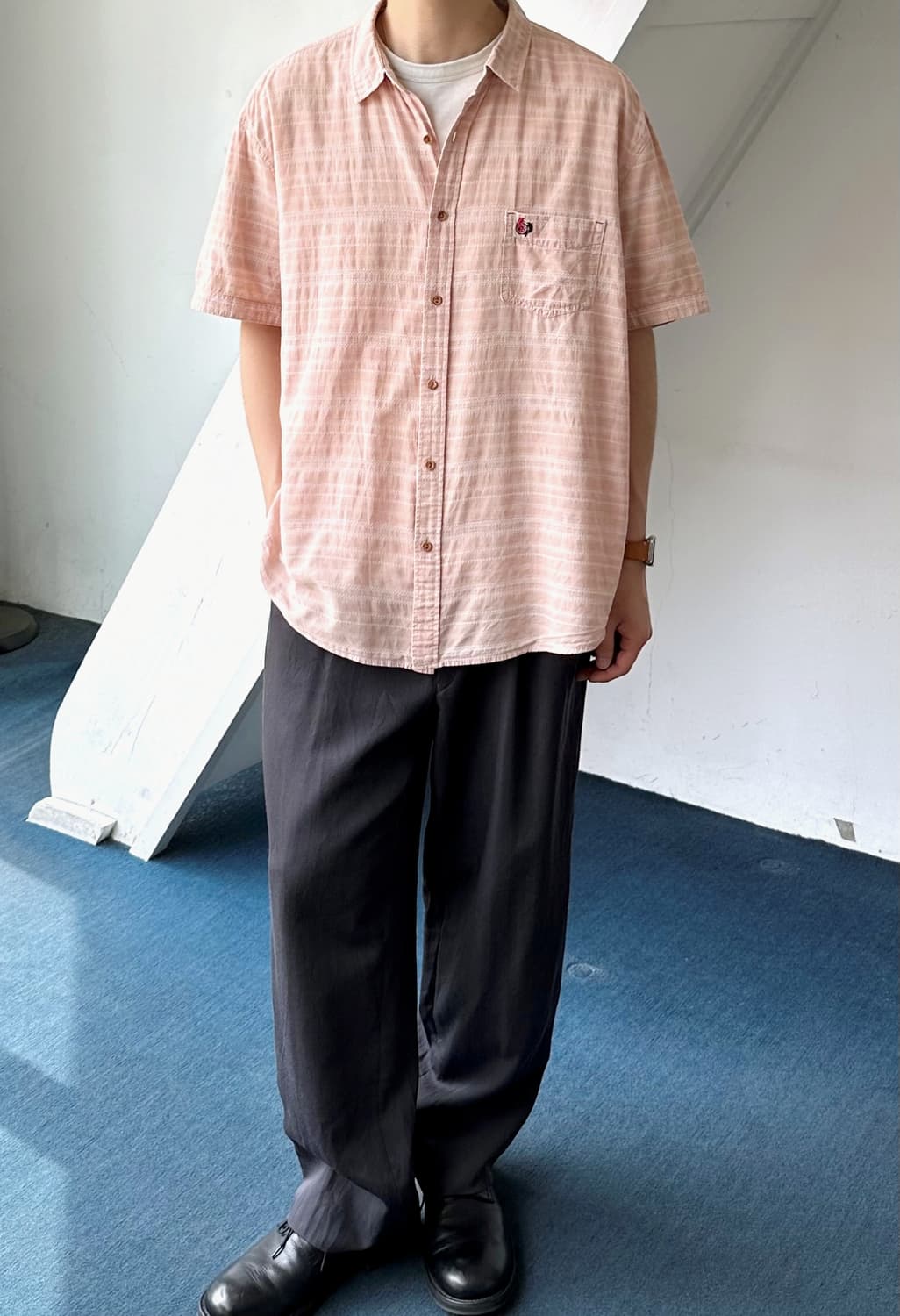 Design stitch point H/S shirt 상품이미지10