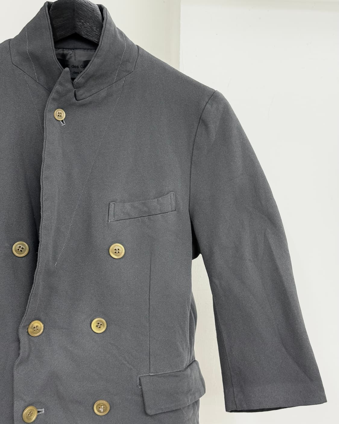 꼼데가르송 블랙 더블 브레스티드 자켓 상품이미지4