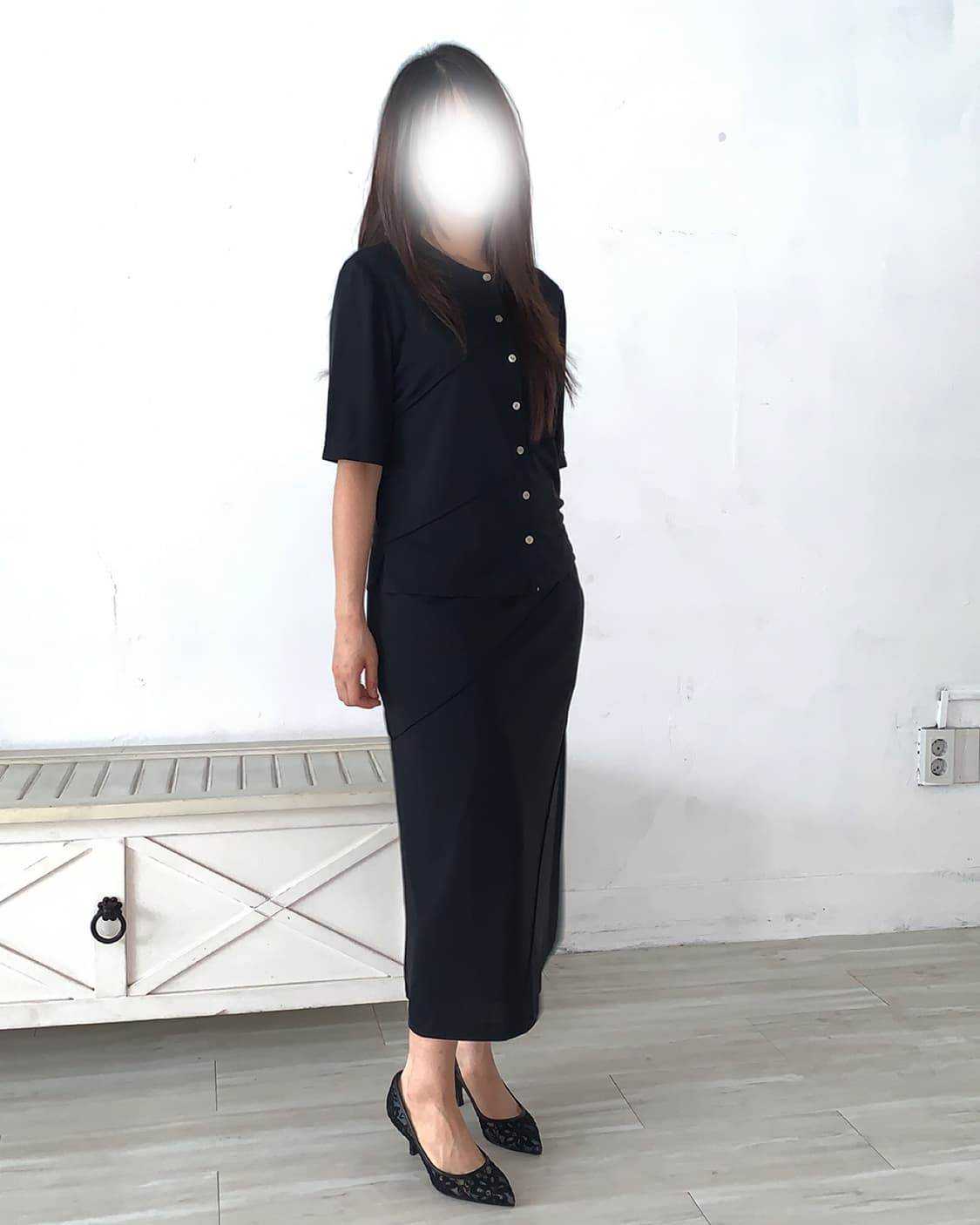 Black Minimal Asymmetrical Set-Up 상품이미지5