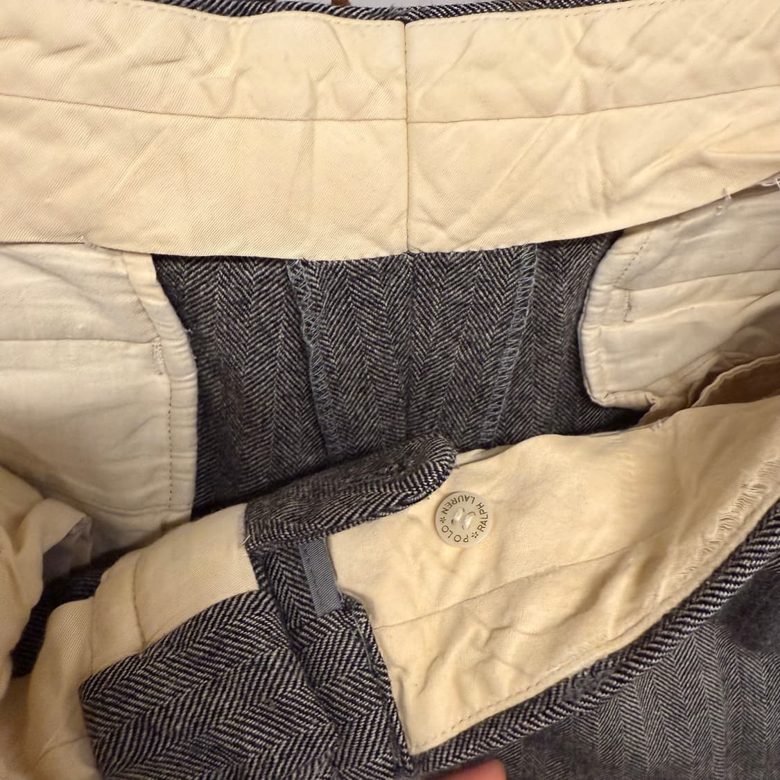 90s 폴로 랄프로렌 테일러 헤링본 울 트라우저 클래식 슬랙스 N313 상품이미지8