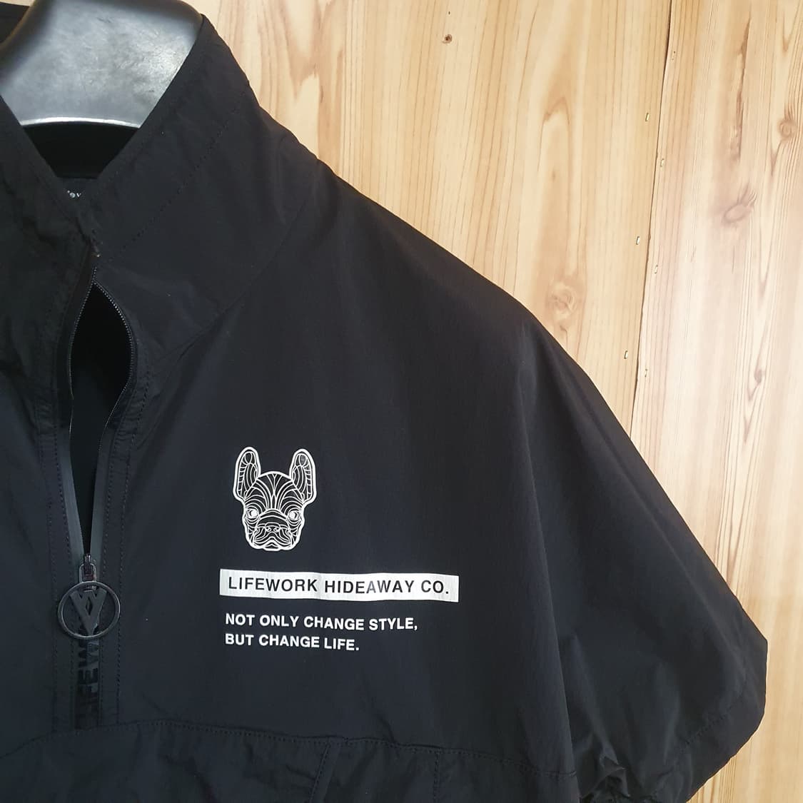 라이프워크 블랙 반팔 하프집업 아노락 바람막이 F 상품이미지2