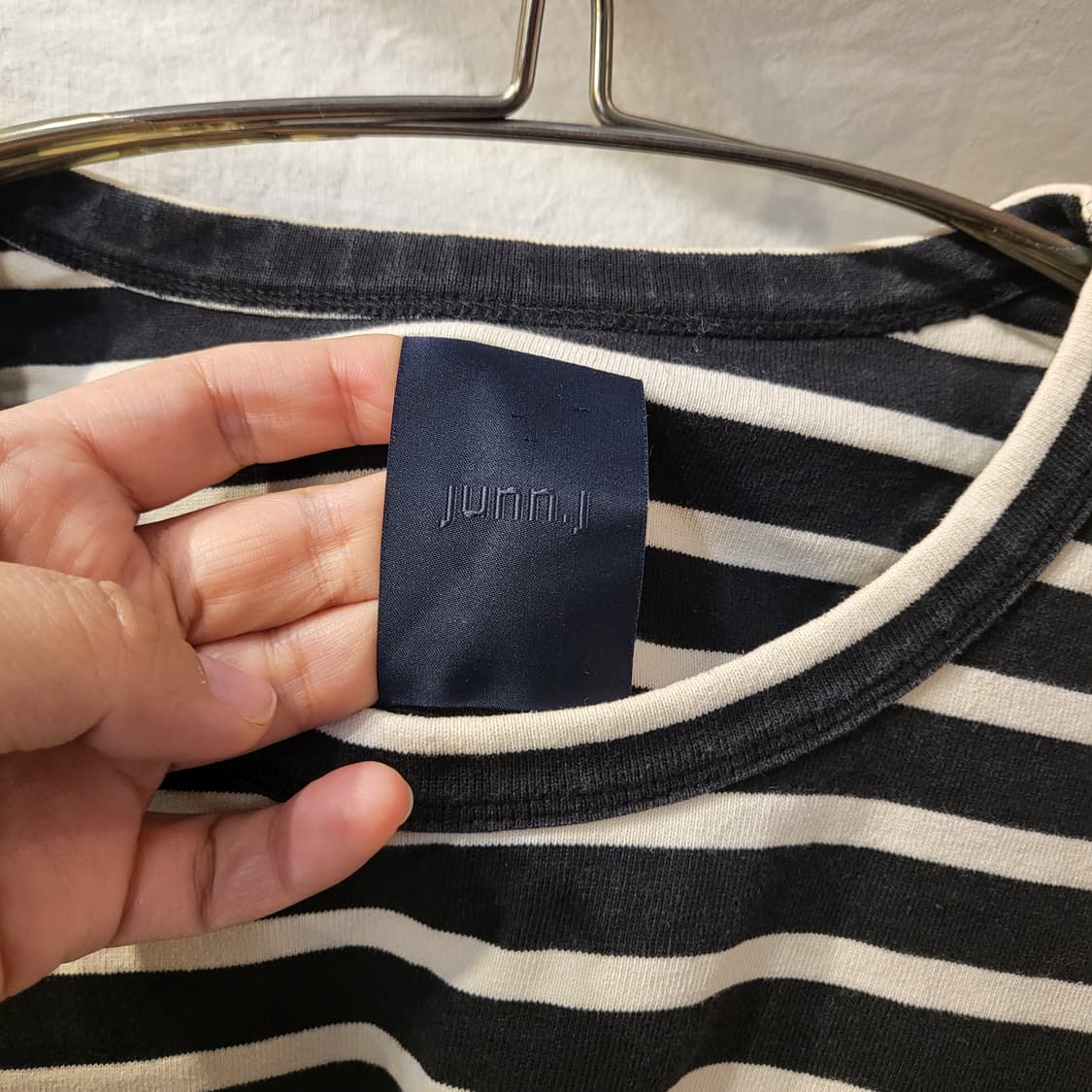 juun.j 준지 긴팔 스트라이프 티셔츠 오버핏 롱슬리브 상품이미지2