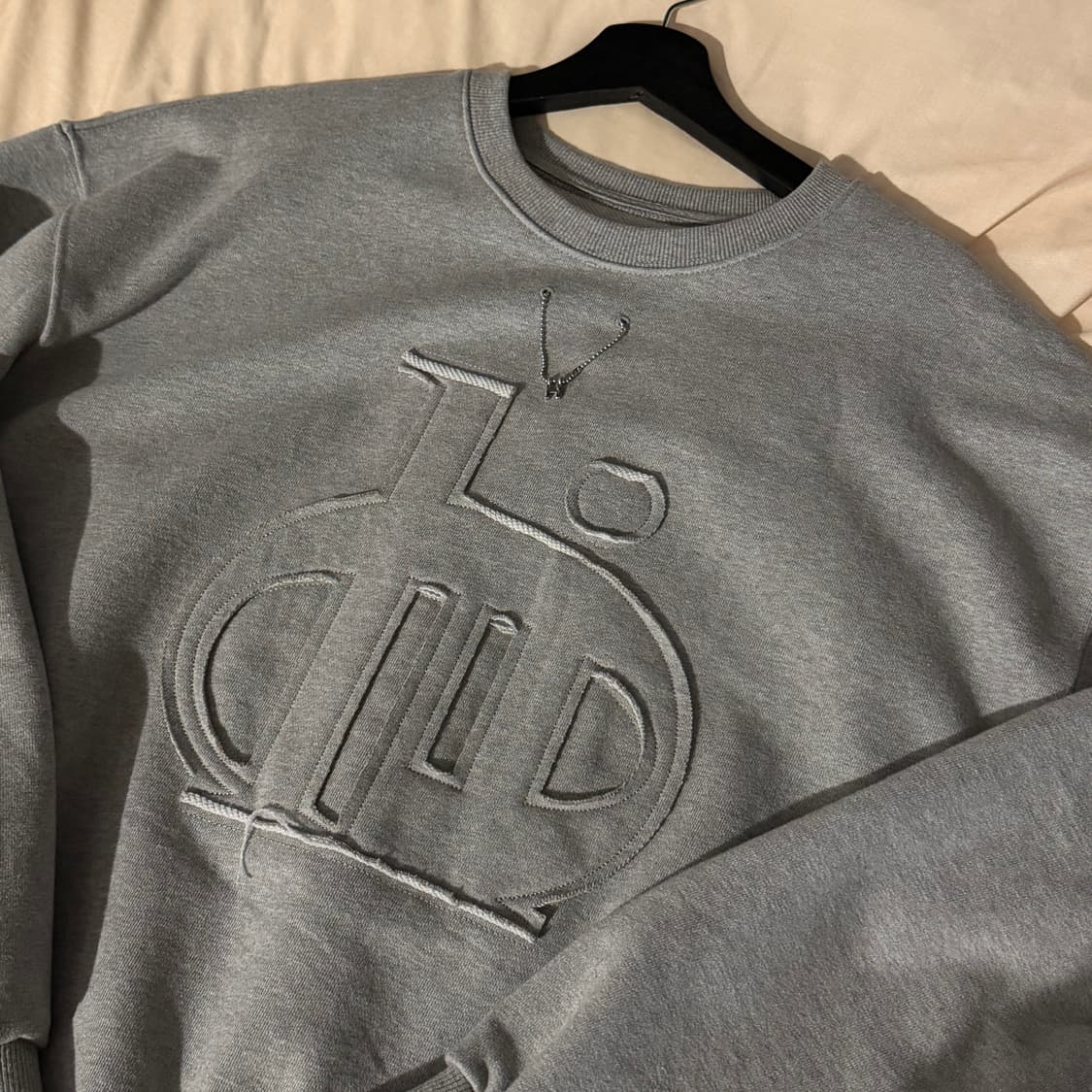 HEIM 헤임 아일렛 빅 로고 스웨트셔츠 멜란지그레이 M 상품이미지5