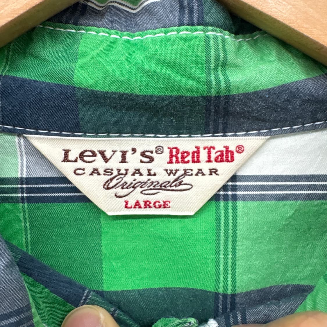 리바이스 그린 체크 셔츠 남방 남성 L 상품이미지5