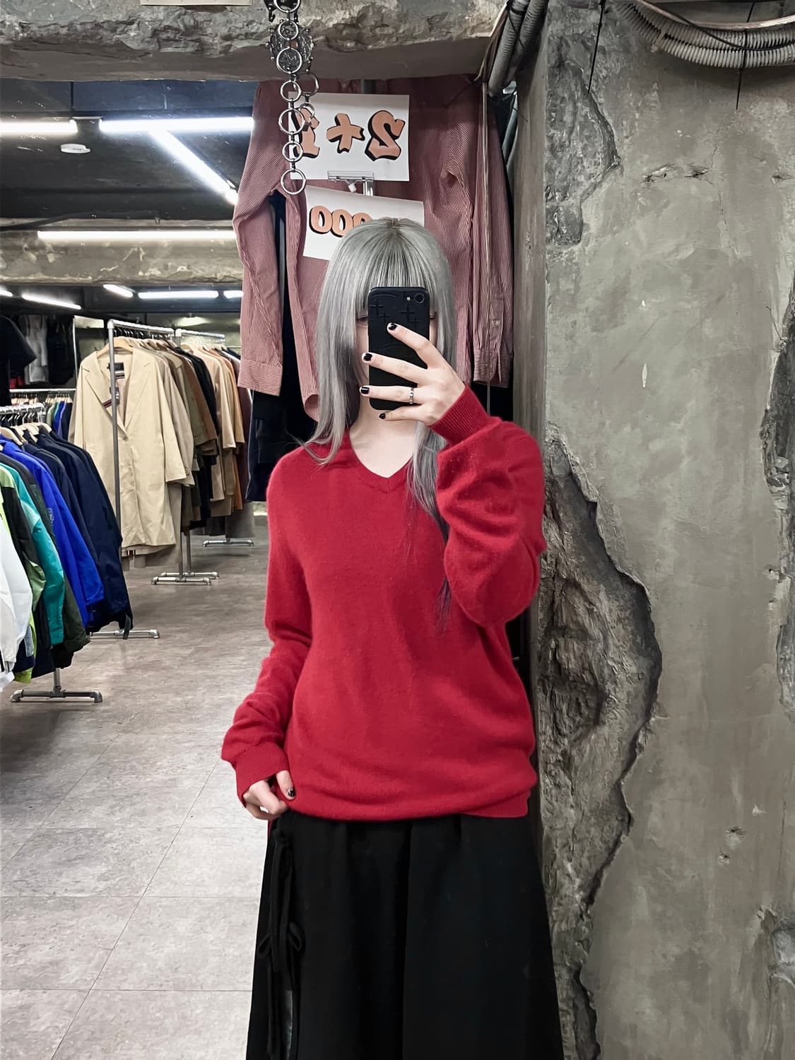 클럽 룸 캐시미어 니트 레드 M  #csz3299 상품이미지2