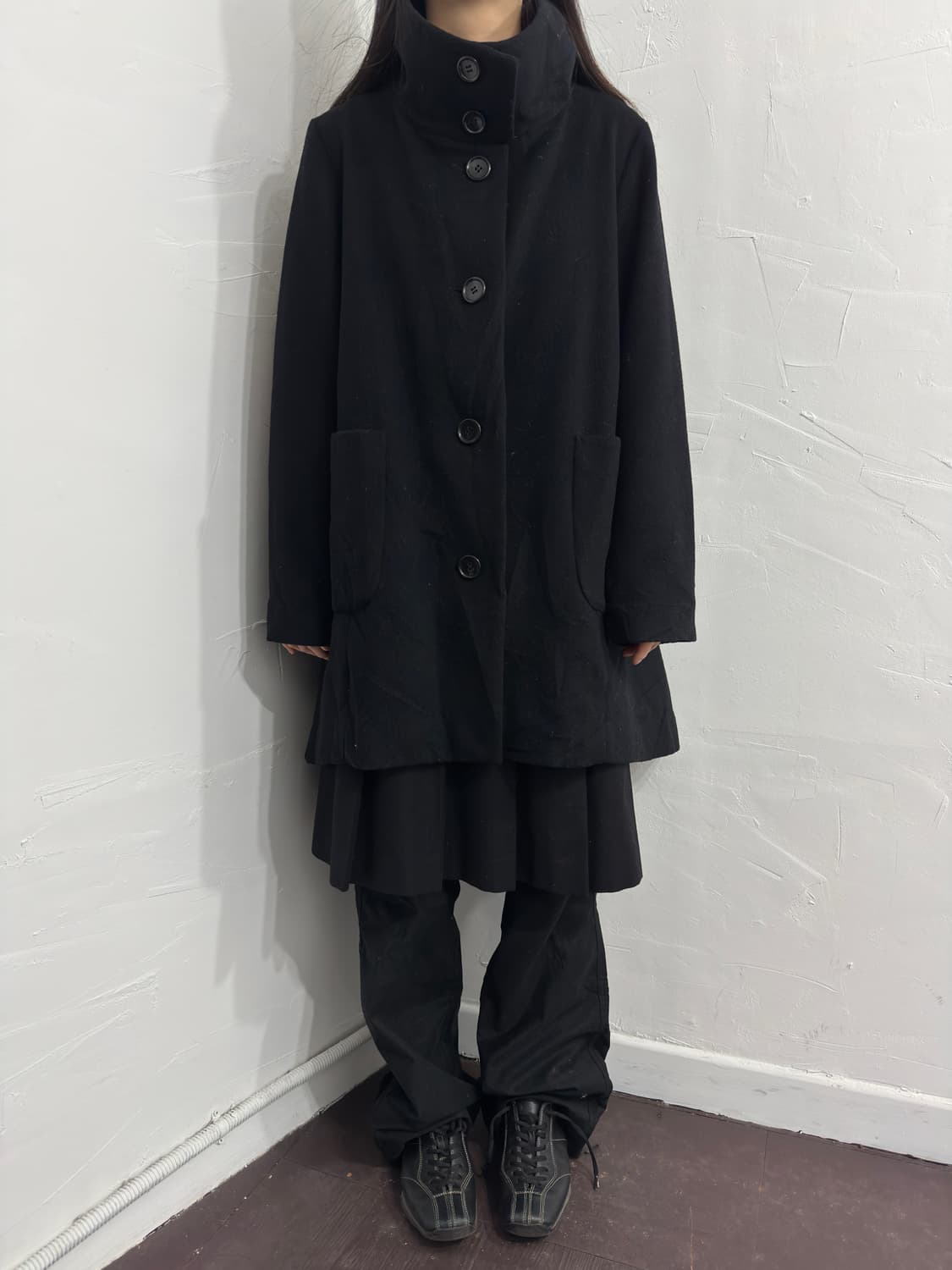 keiko kishi higineck button coat 상품이미지2